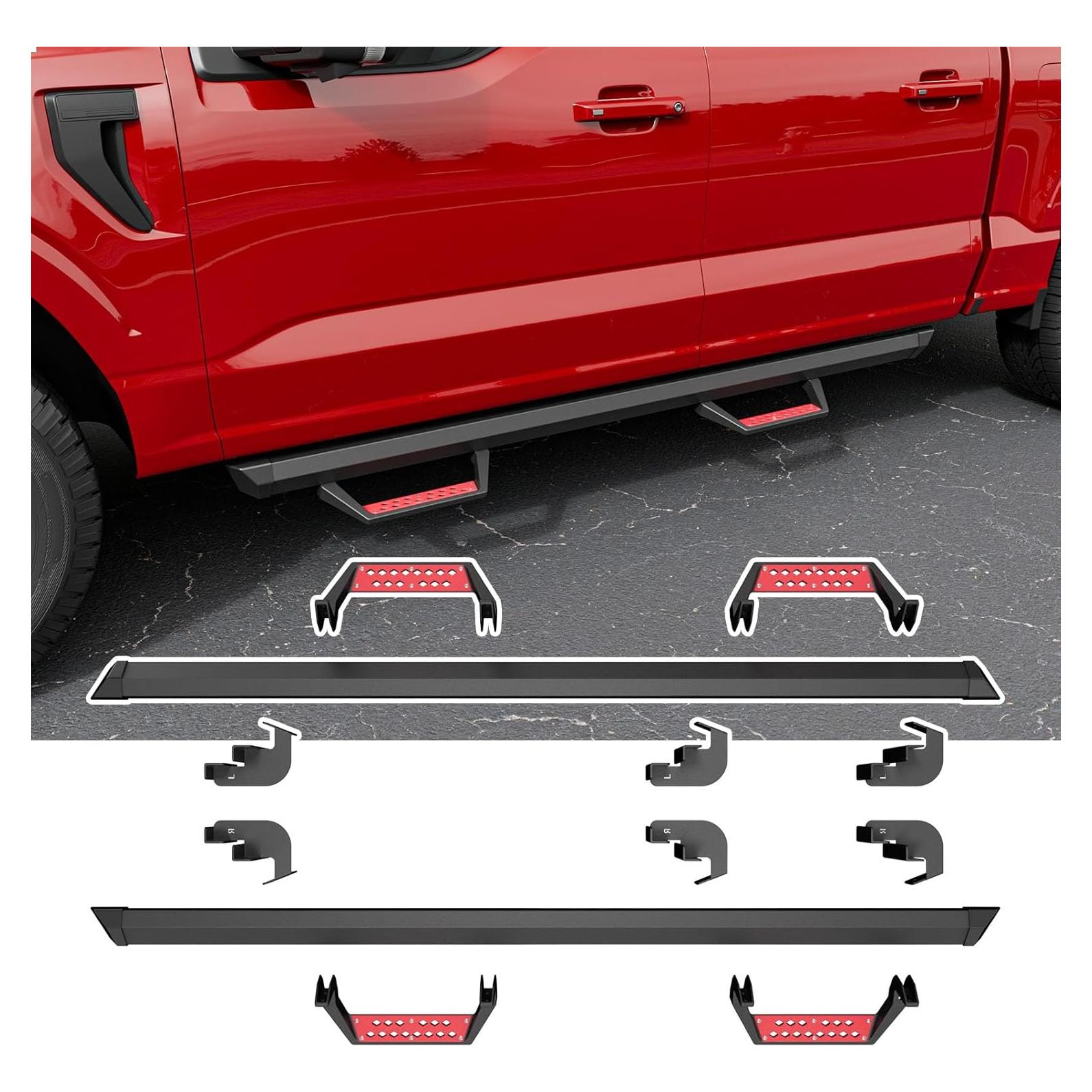 Tableros de Correr SZYANG para Ford F150 2015-2026 Rojo