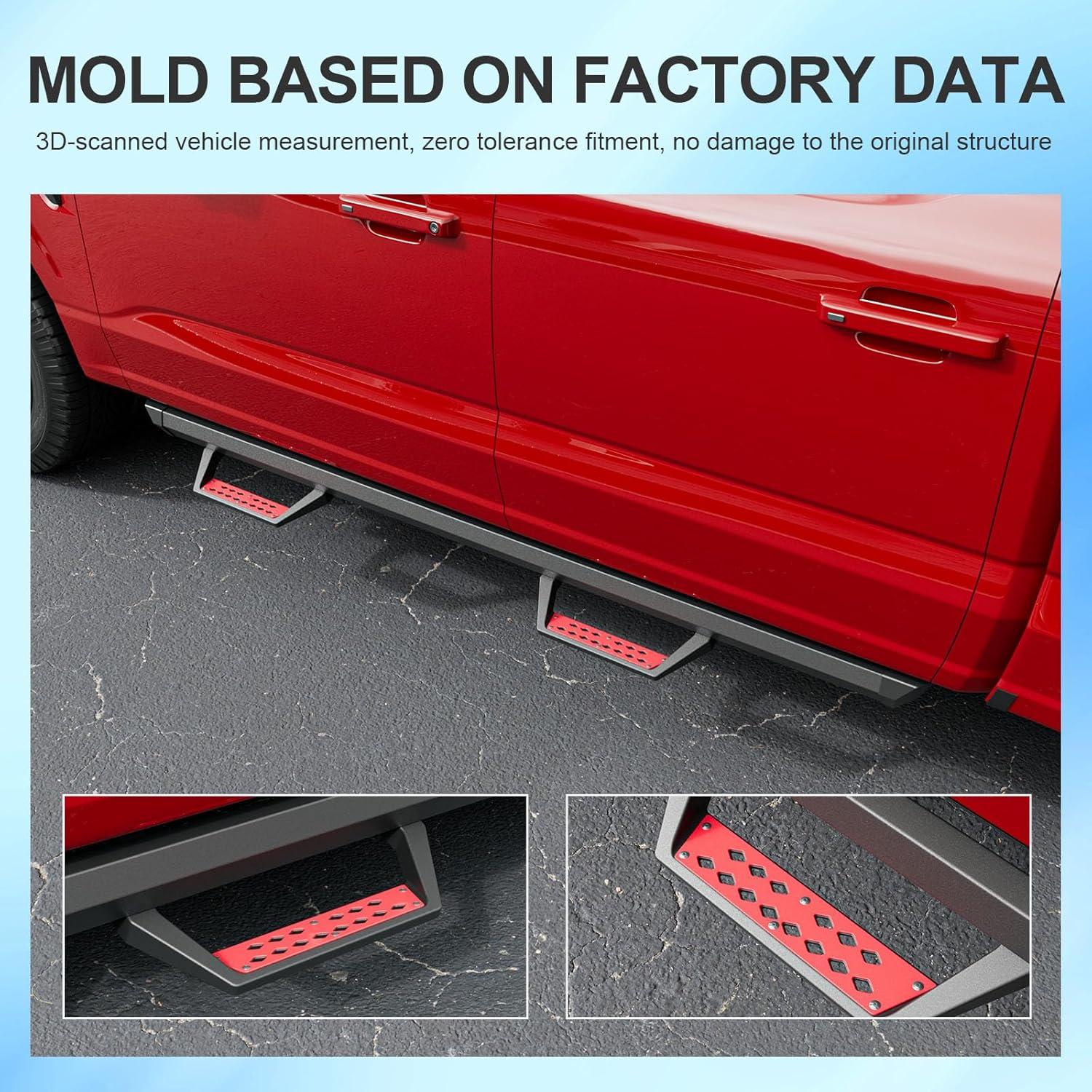 Tableros de Correr SZYANG para Ford F150 2015-2026 Rojo