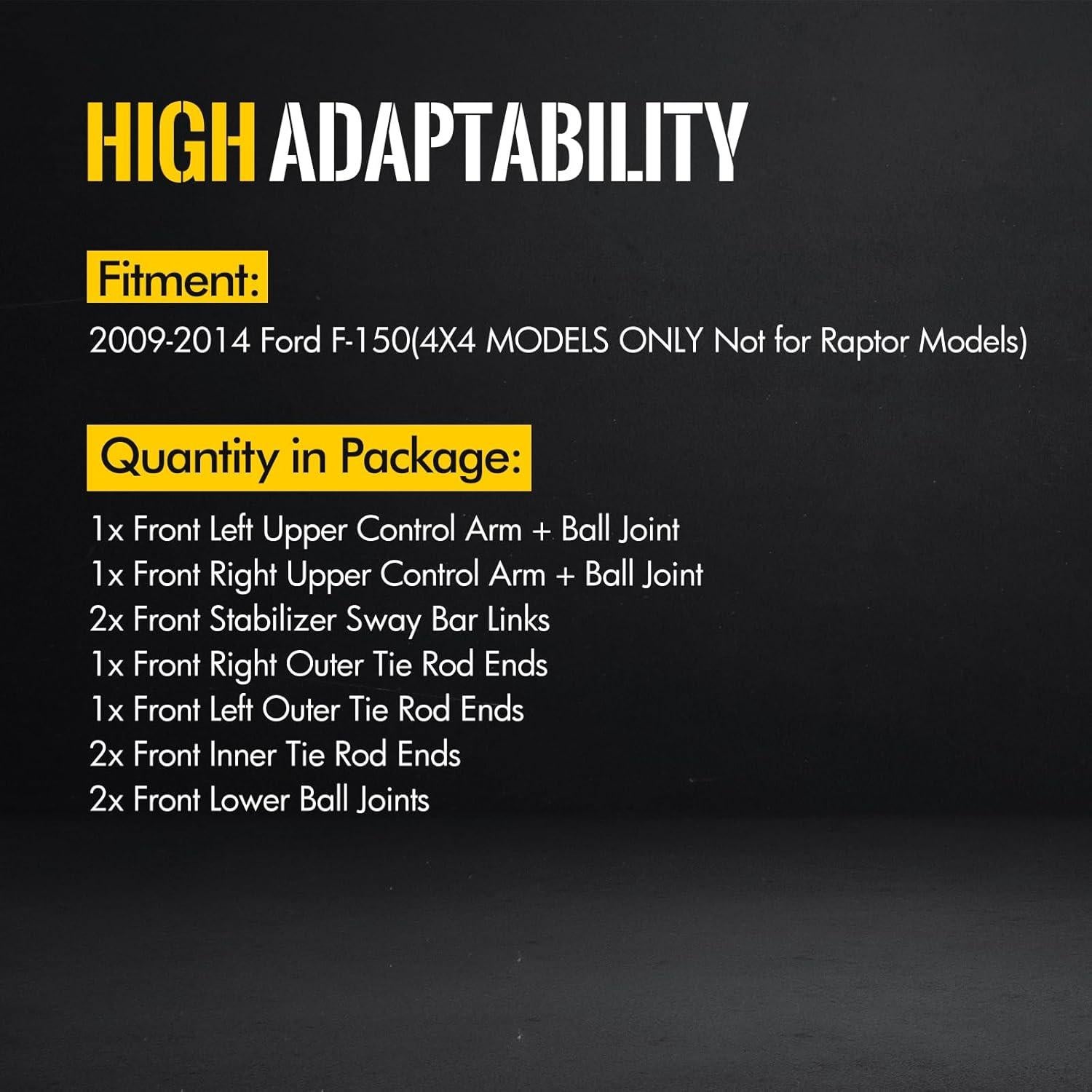 KUSATEC Kit de Suspensión 10 Piezas para Ford F-150 2009-2014