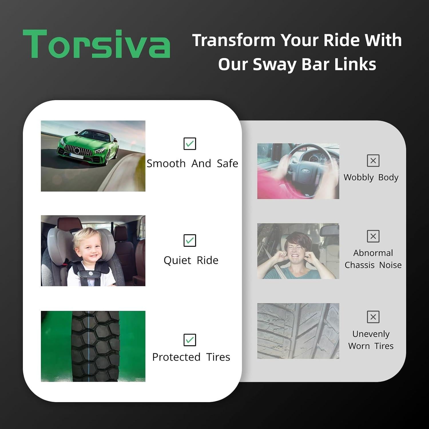 Enlaces de Barra Estabilizadora Frontal Torsiva K7400 x2 para Dodge Ram