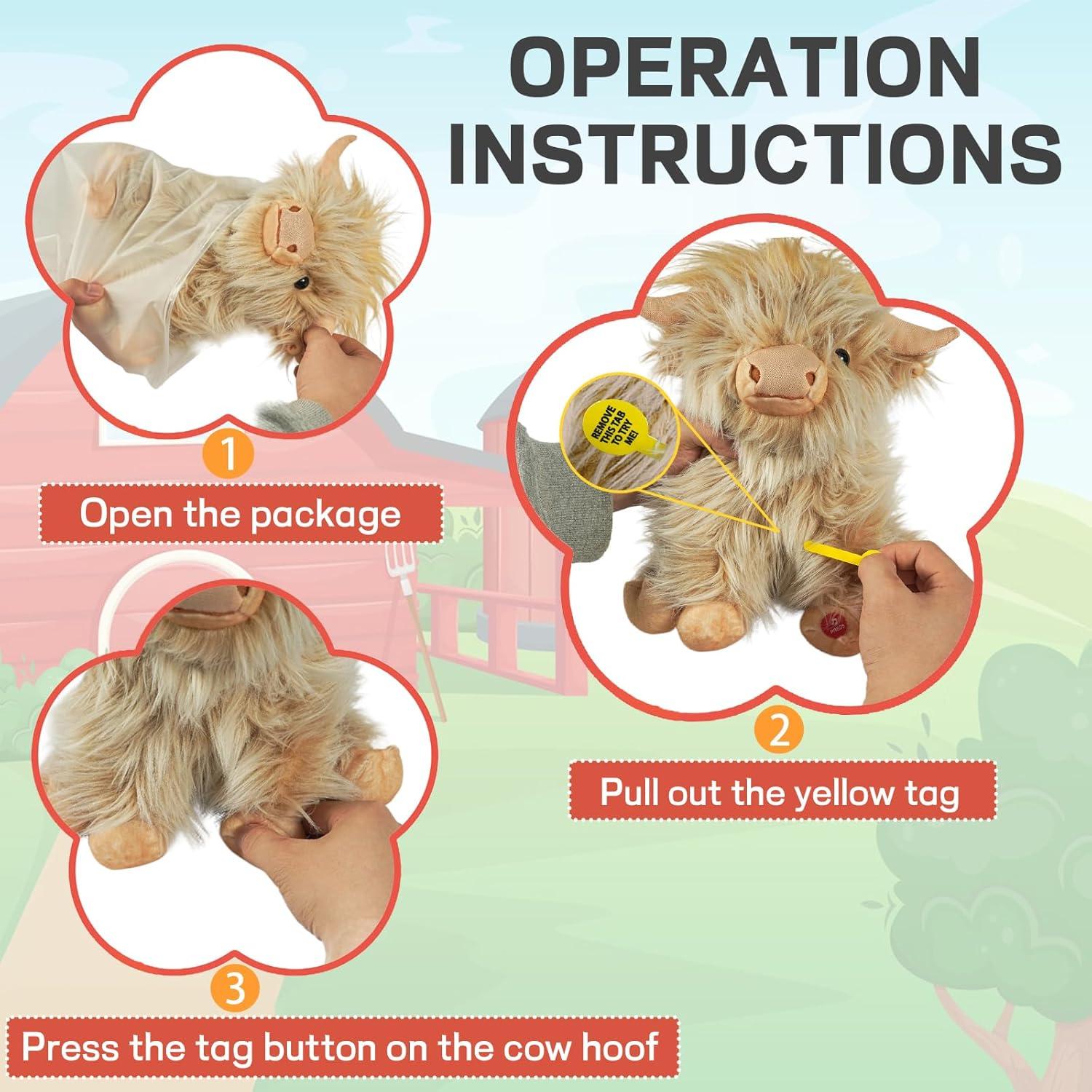 Peluche Vaca Tonpect Jengibre con Sonido 22,86 cm