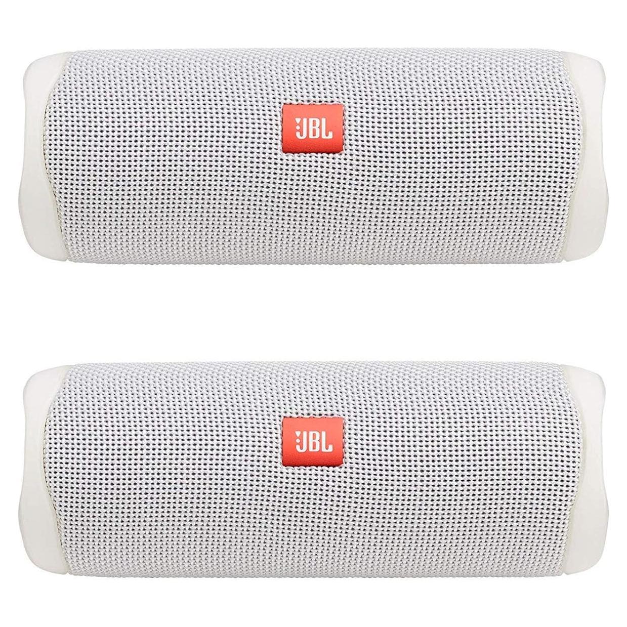 Paquete de 2 Altavoces JBL Flip 5 Impermeables Blancos