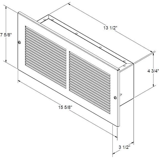 Caja Fuerte Oculta de Pared H.I.P.S. 34.3x11.4cm Blanca