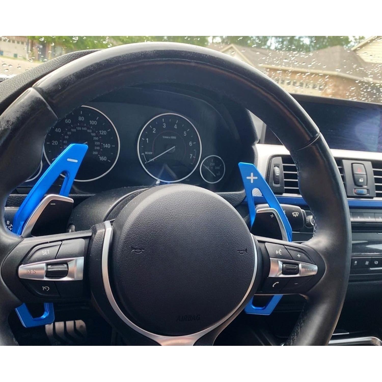 Extensiones de Paletas iJDMTOY Azul CNC para BMW 2 3 4 X1 X2 X3 X4 X5 X6