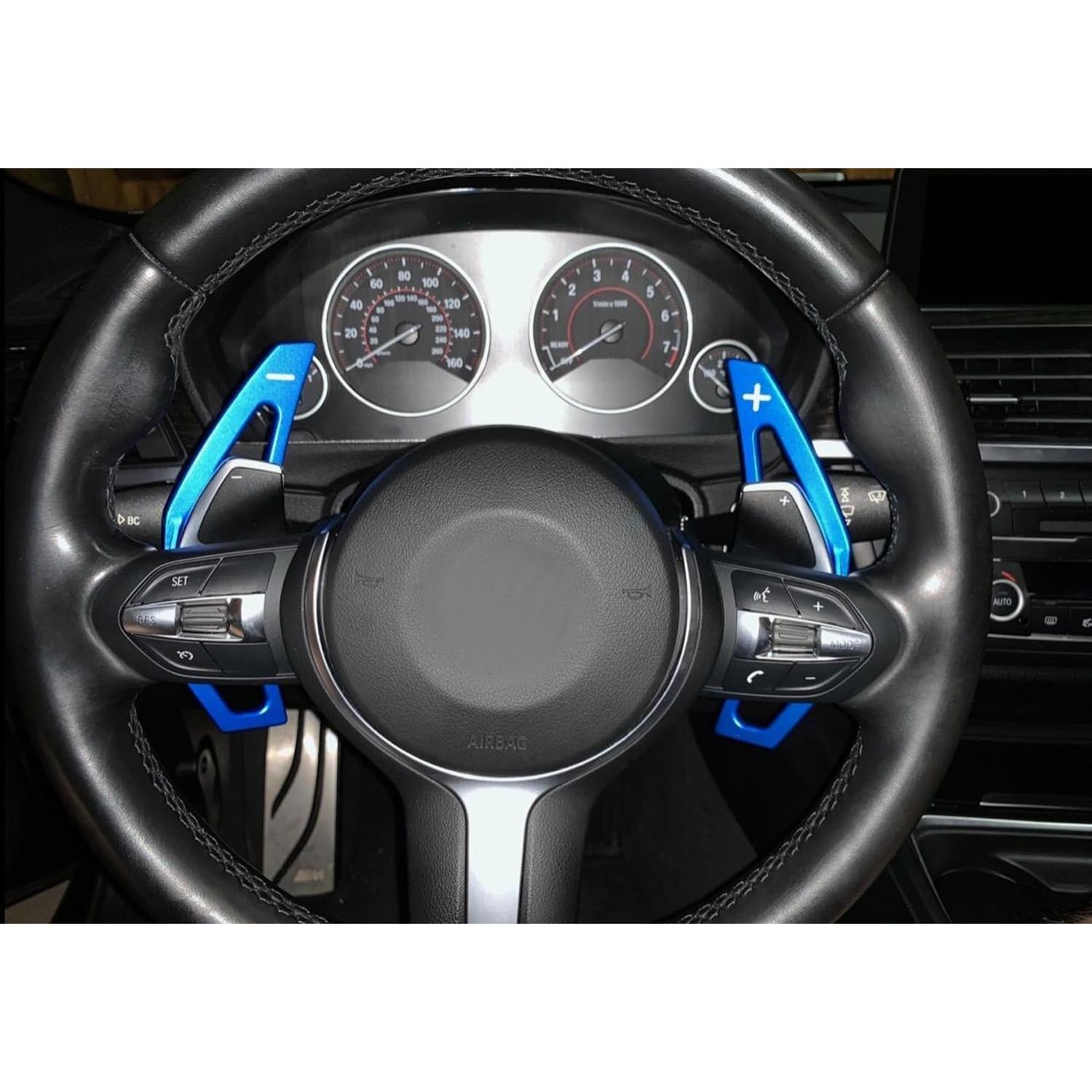 Extensiones de Paletas iJDMTOY Azul CNC para BMW 2 3 4 X1 X2 X3 X4 X5 X6