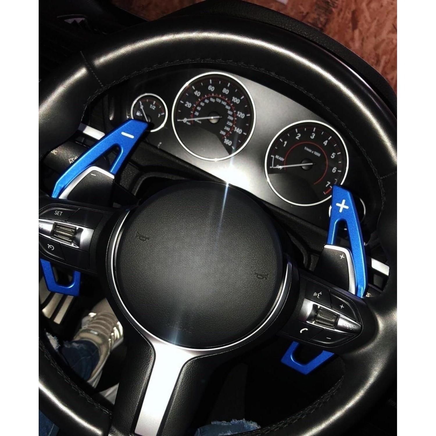 Extensiones de Paletas iJDMTOY Azul CNC para BMW 2 3 4 X1 X2 X3 X4 X5 X6