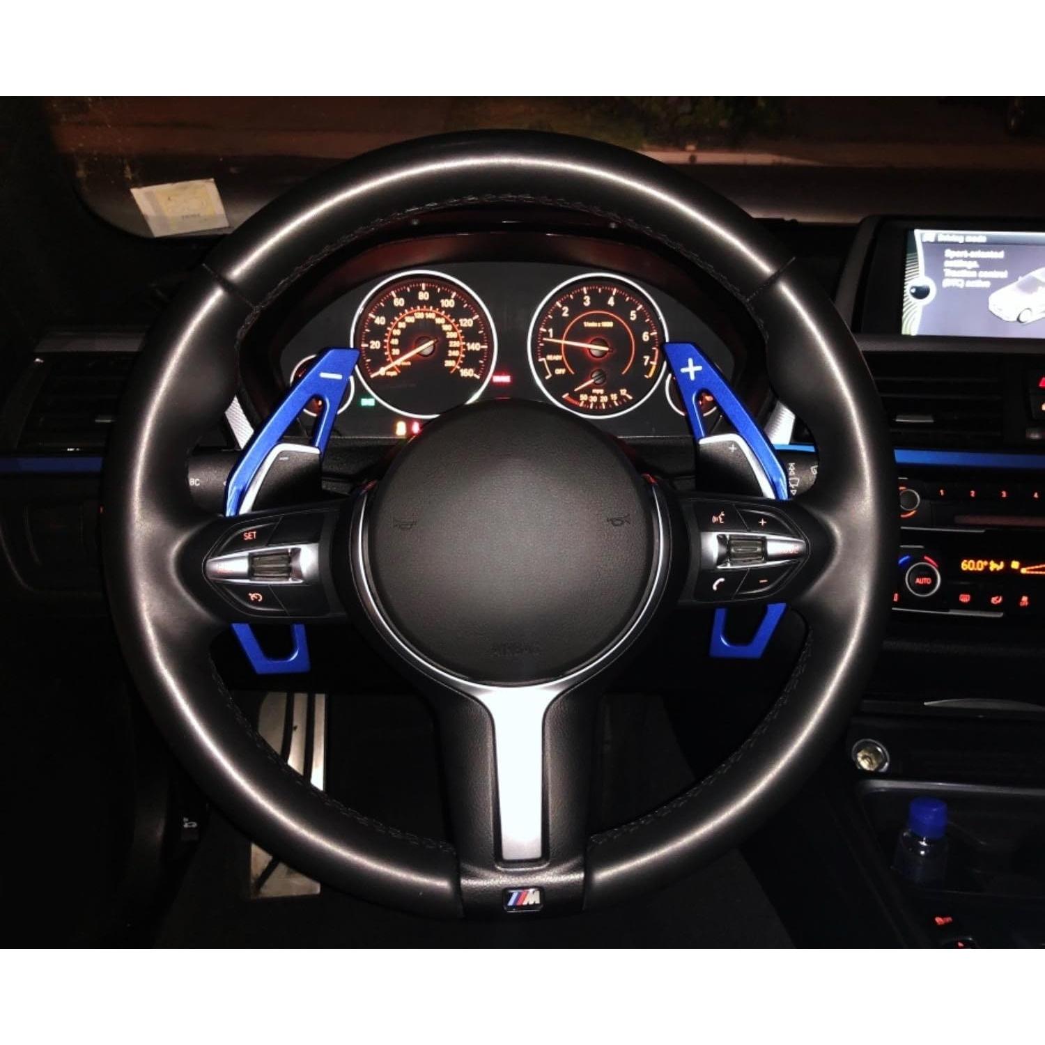 Extensiones de Paletas iJDMTOY Azul CNC para BMW 2 3 4 X1 X2 X3 X4 X5 X6