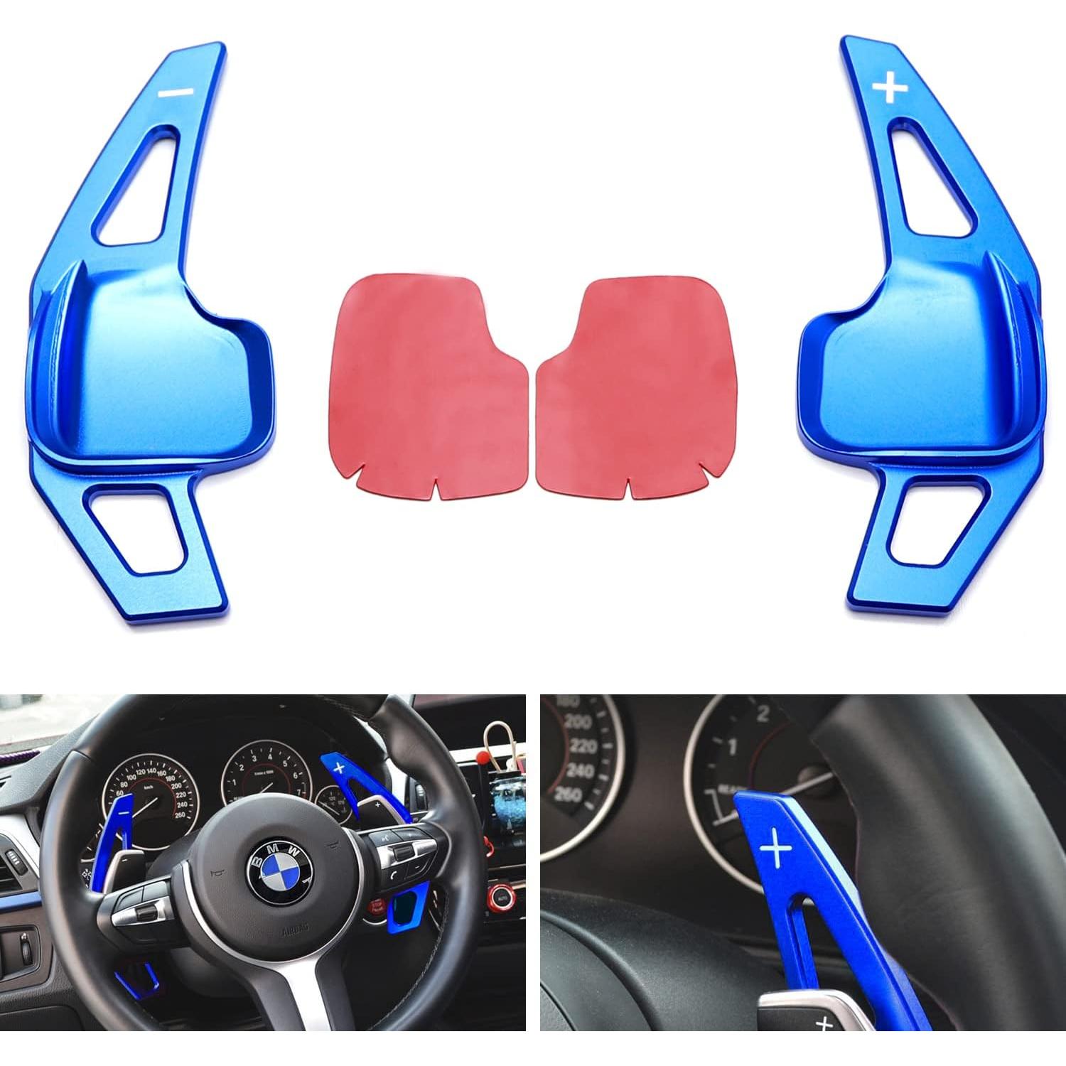 Extensiones de Paletas iJDMTOY Azul CNC para BMW 2 3 4 X1 X2 X3 X4 X5 X6