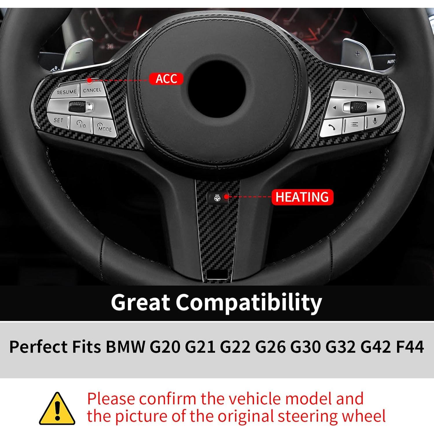 Cubierta de Volante T-carbon Fibra de Carbono Real BMW