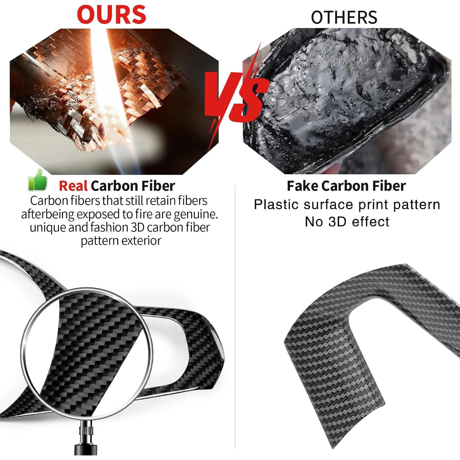 Cubierta de Volante T-carbon Fibra de Carbono Real BMW