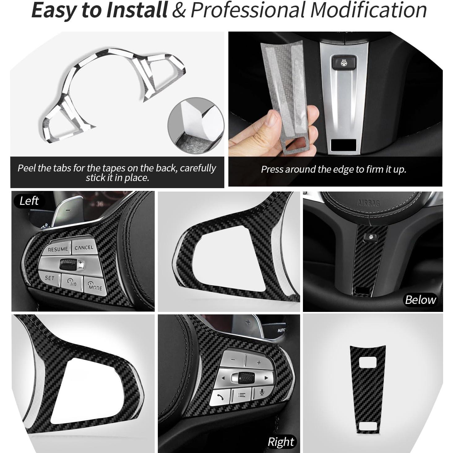 Cubierta de Volante T-carbon Fibra de Carbono Real BMW