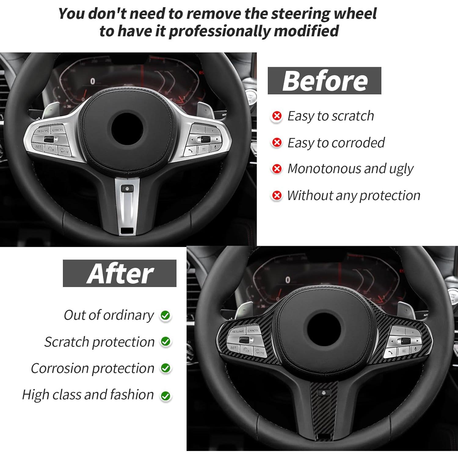 Cubierta de Volante T-carbon Fibra de Carbono Real BMW