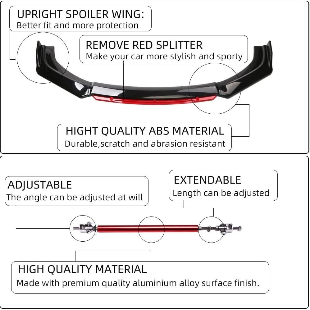 Labio de Parachoques Frontal Universal DREAMIZER con Soporte