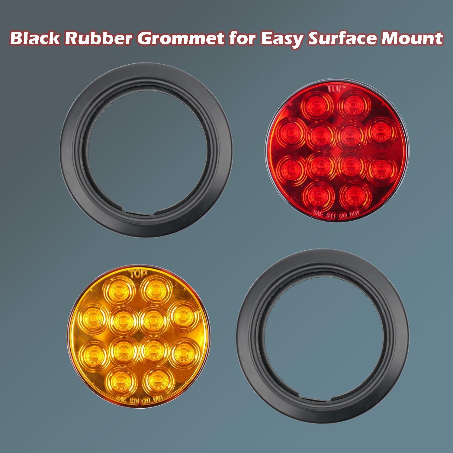 Luz Trasera LED Fouwick 4.2" Roja 12 LEDs IP67 para Remolque