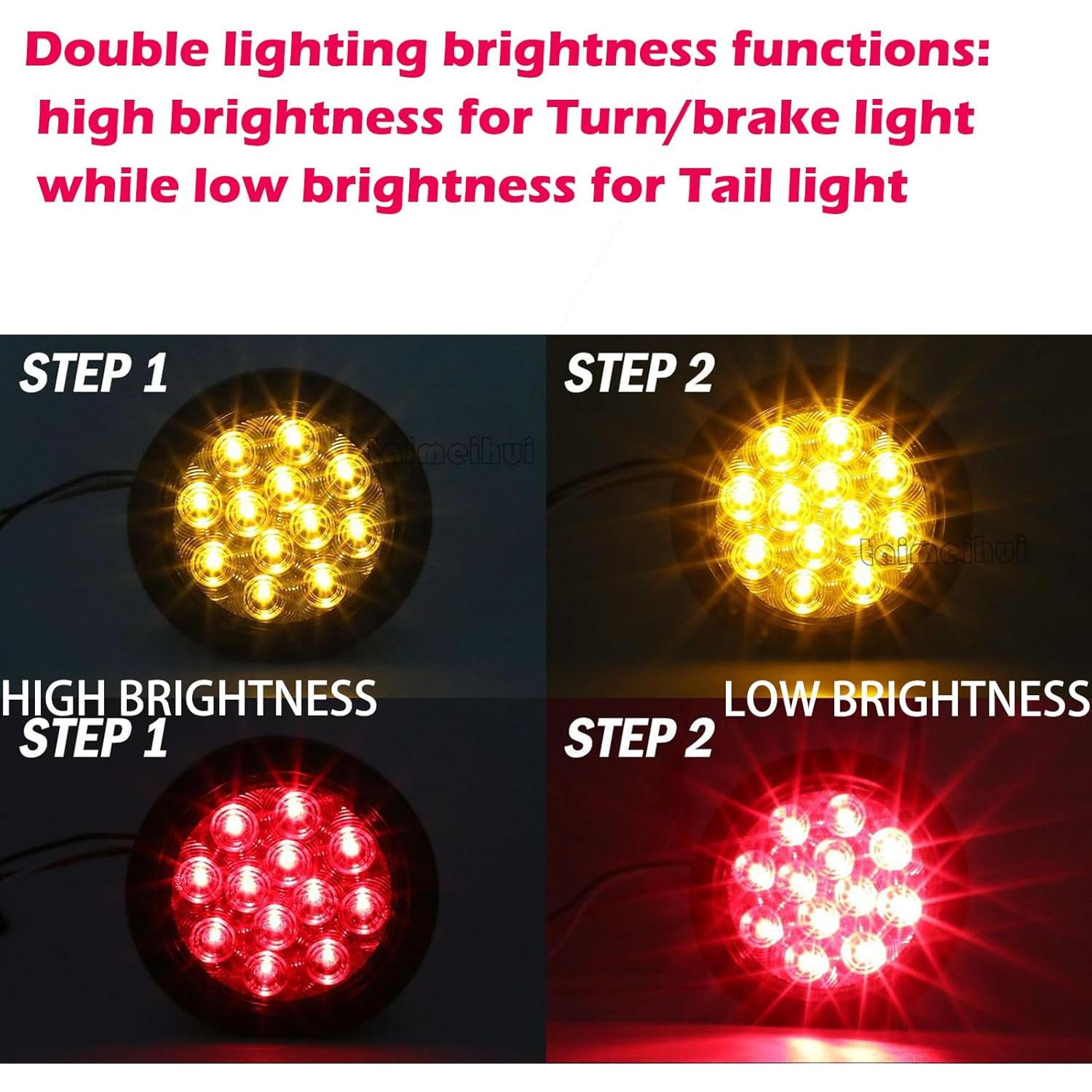 Luz Trasera LED Fouwick 4.2" Roja 12 LEDs IP67 para Remolque