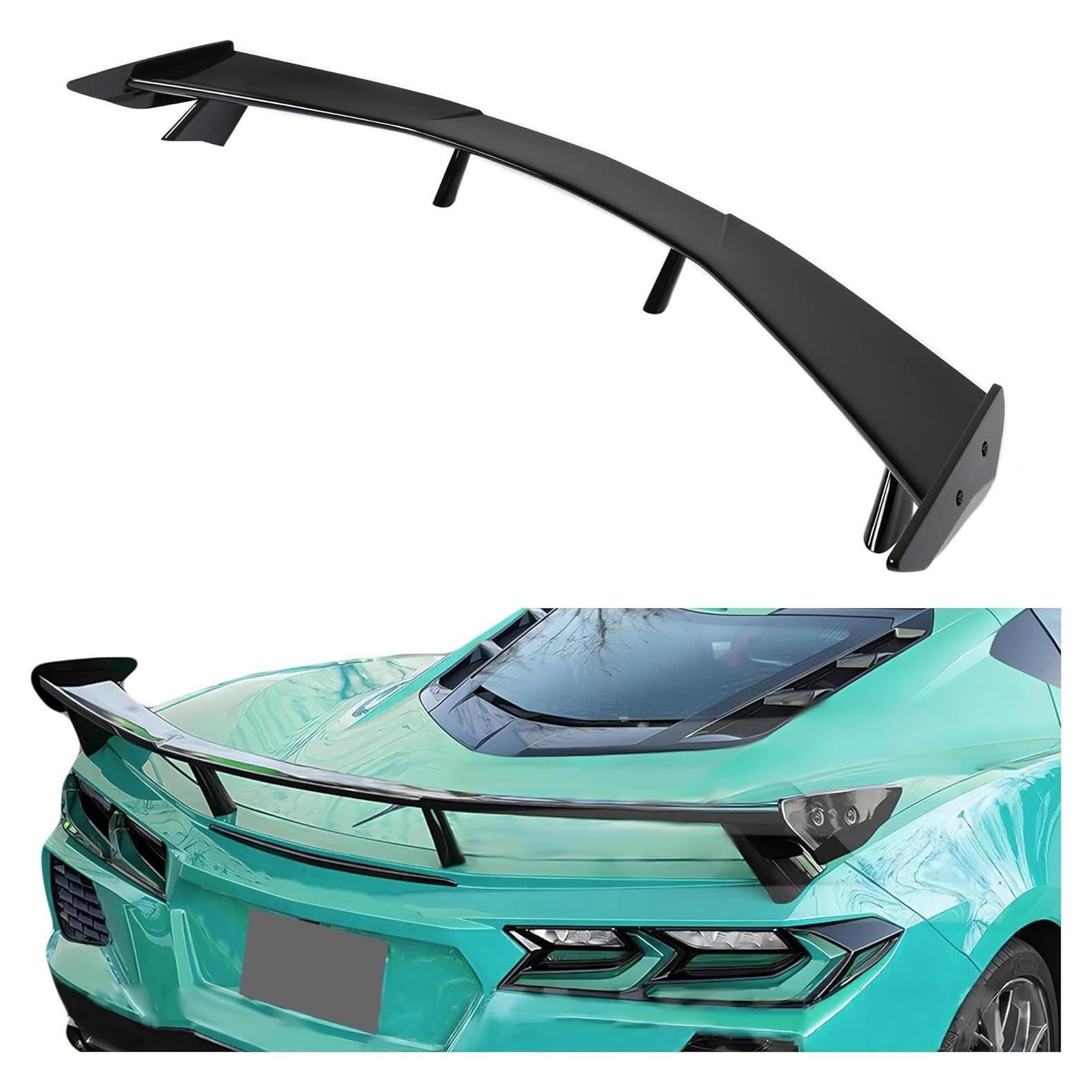 Alerón Trasero HECASA Negro Brillante para Chevrolet Corvette C8 2020-2024