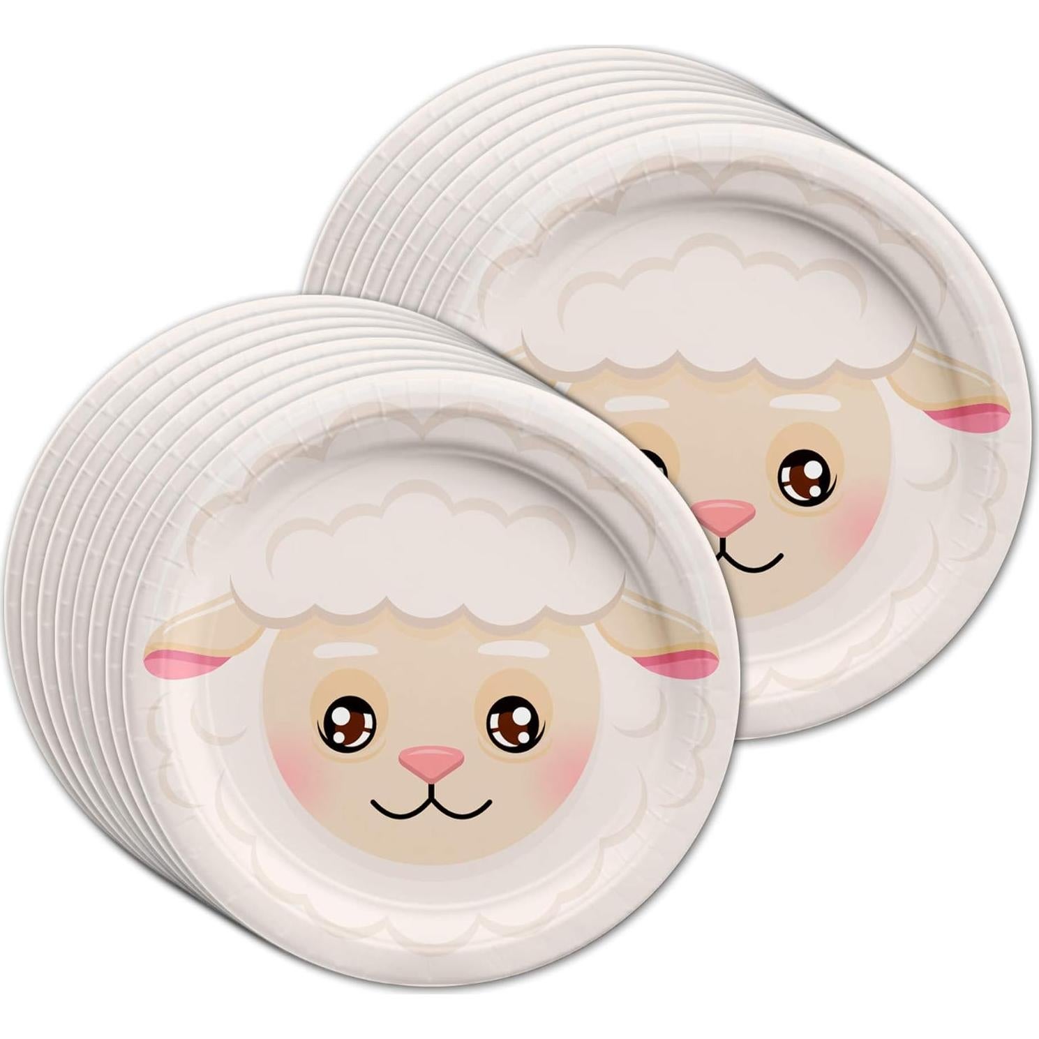 Kit de Vajilla para Fiesta de Cumpleaños Oveja 16 Personas