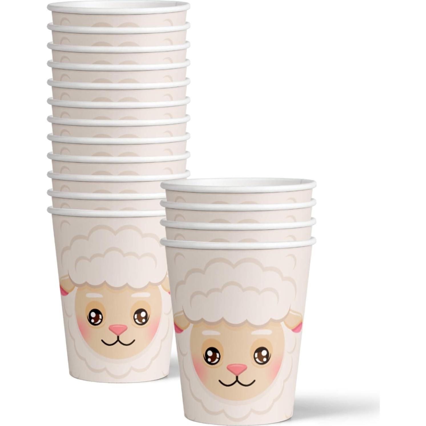 Kit de Vajilla para Fiesta de Cumpleaños Oveja 16 Personas