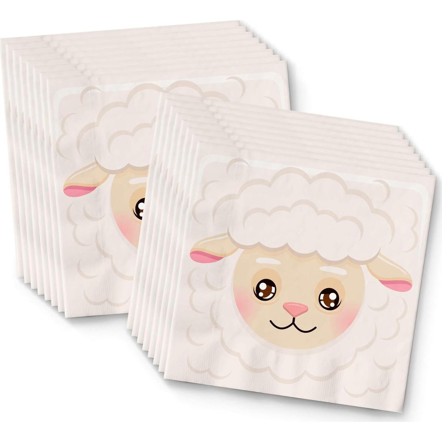 Kit de Vajilla para Fiesta de Cumpleaños Oveja 16 Personas