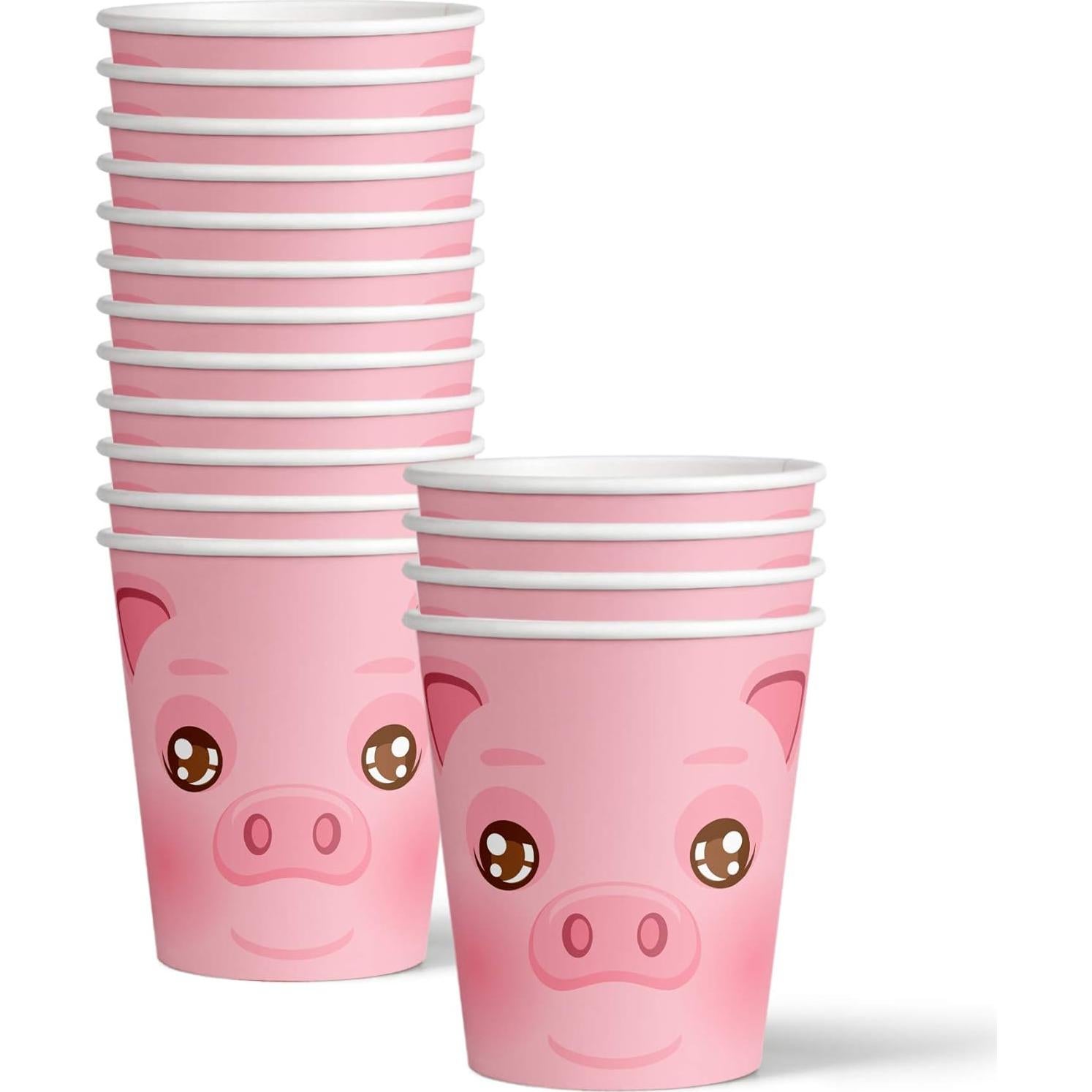 Juego de Vajilla para Fiesta de Cumpleaños Cerdo 16 Personas