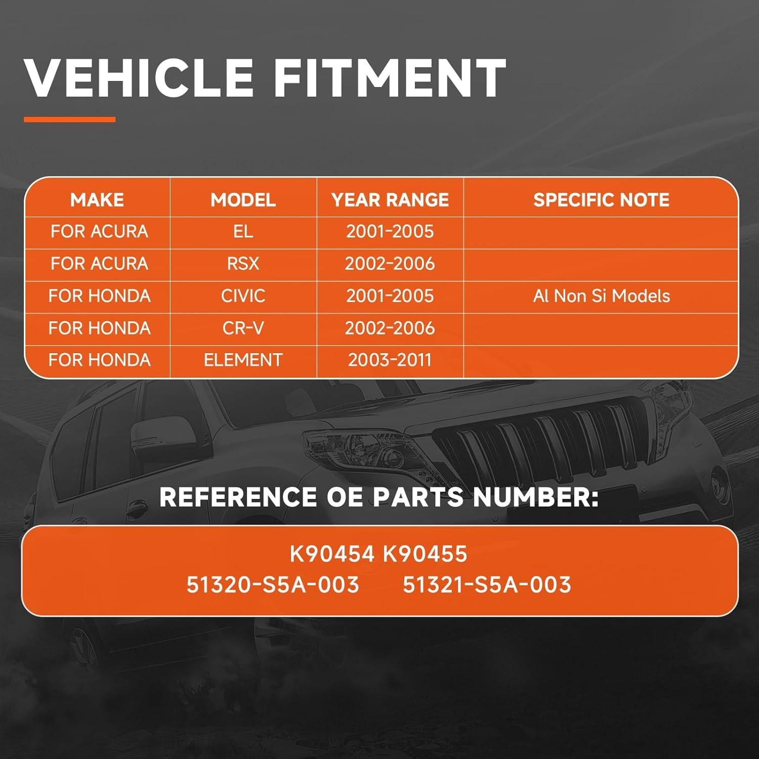 Kit de Enlaces de Barra Estabilizadora Frontal KALUJ para Honda y Acura