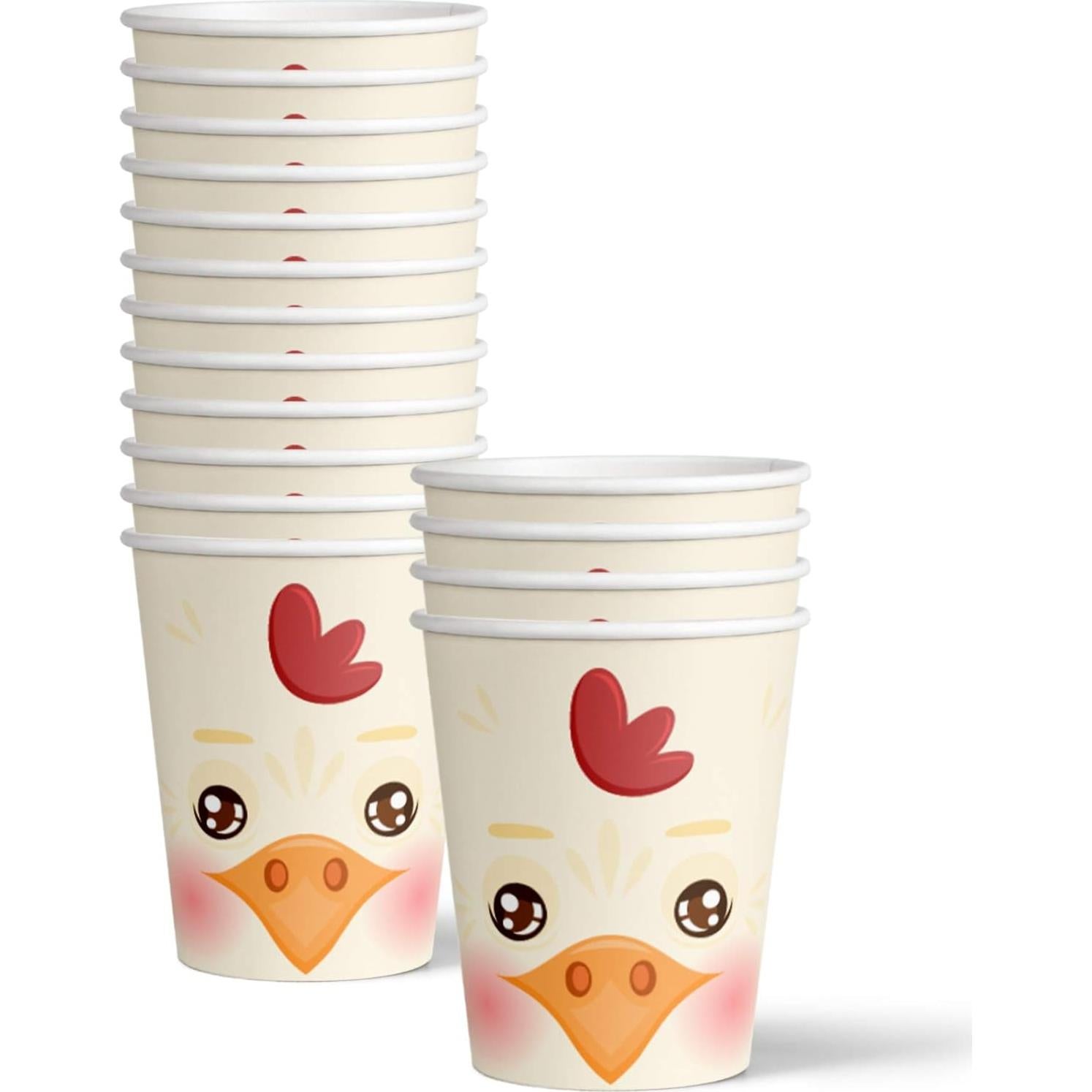 Set de Vajilla para Fiesta de Cumpleaños Pollo 16 Piezas