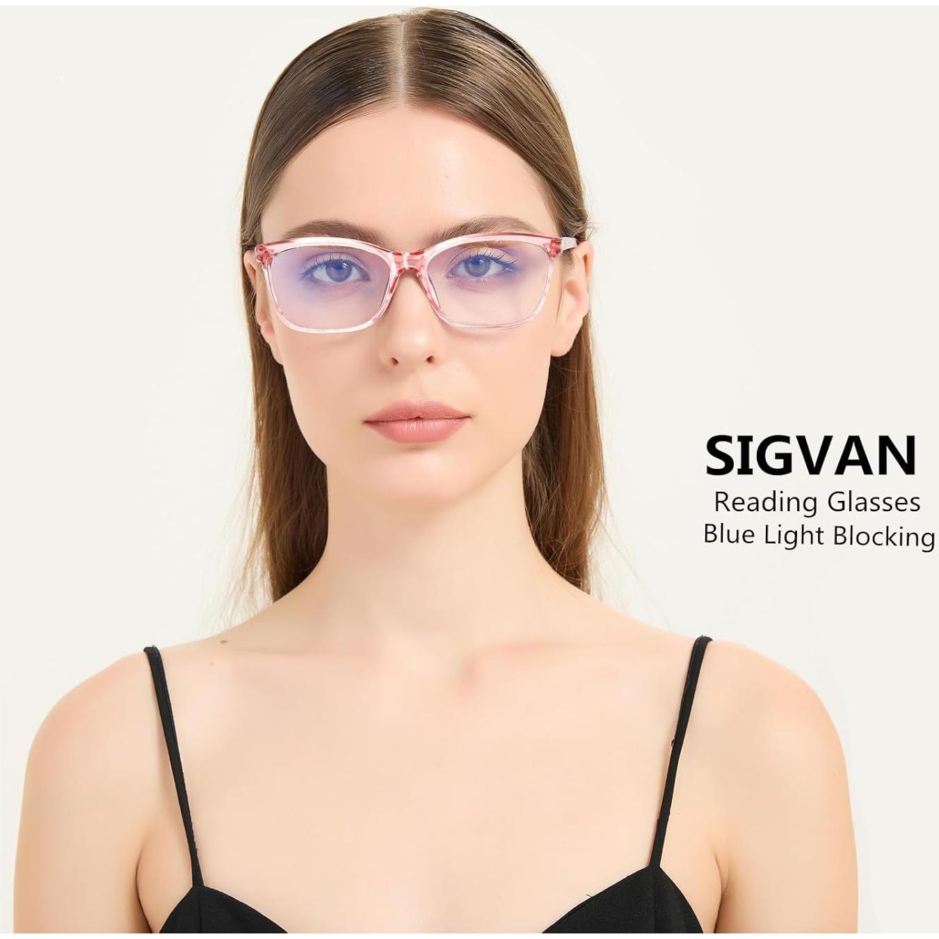 Gafas de lectura SIGVAN 0.0x con bloqueo luz azul y estuche