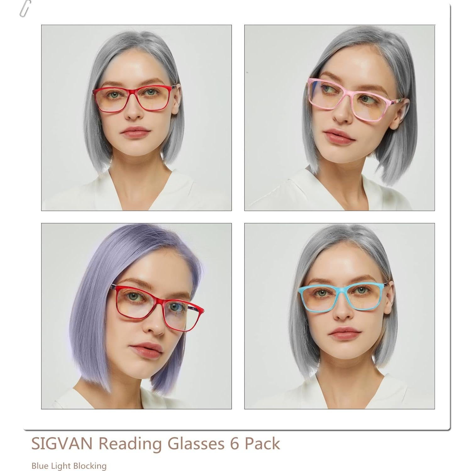 Gafas de lectura SIGVAN 4.0x con bloqueo luz azul y estuche