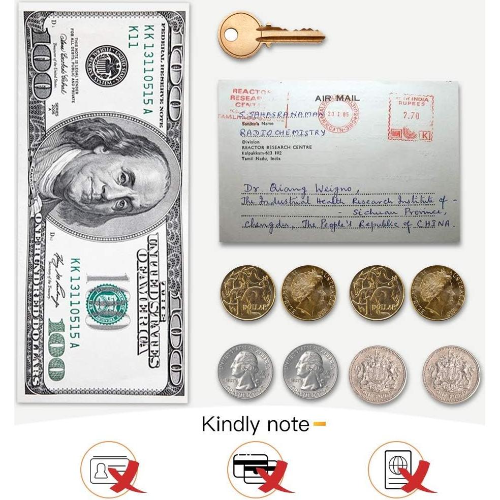 Cinturón de Dinero AGPTEK Negro 70-105 cm Antirrobo