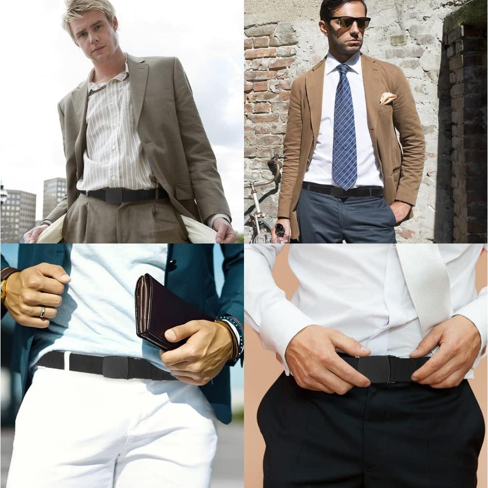 Cinturón de Dinero AGPTEK Negro 70-105 cm Antirrobo