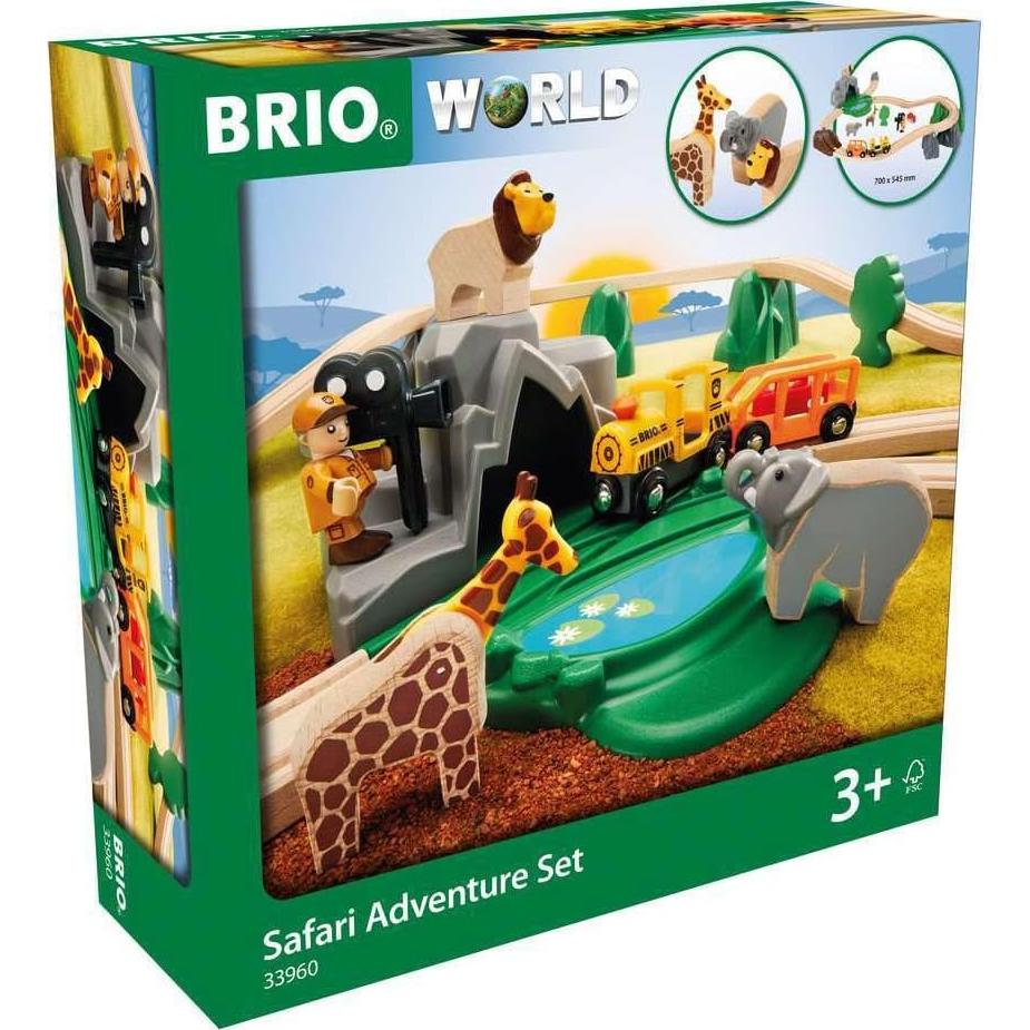 Set de Aventura Safari BRIO World 33960 - 26 Piezas de Madera