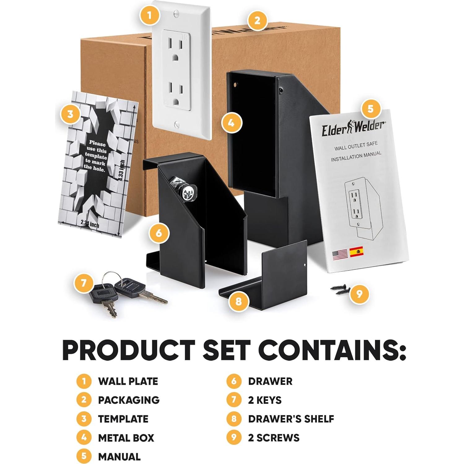 Caja Fuerte Oculta Elder Welder® | Placa de Pared Real