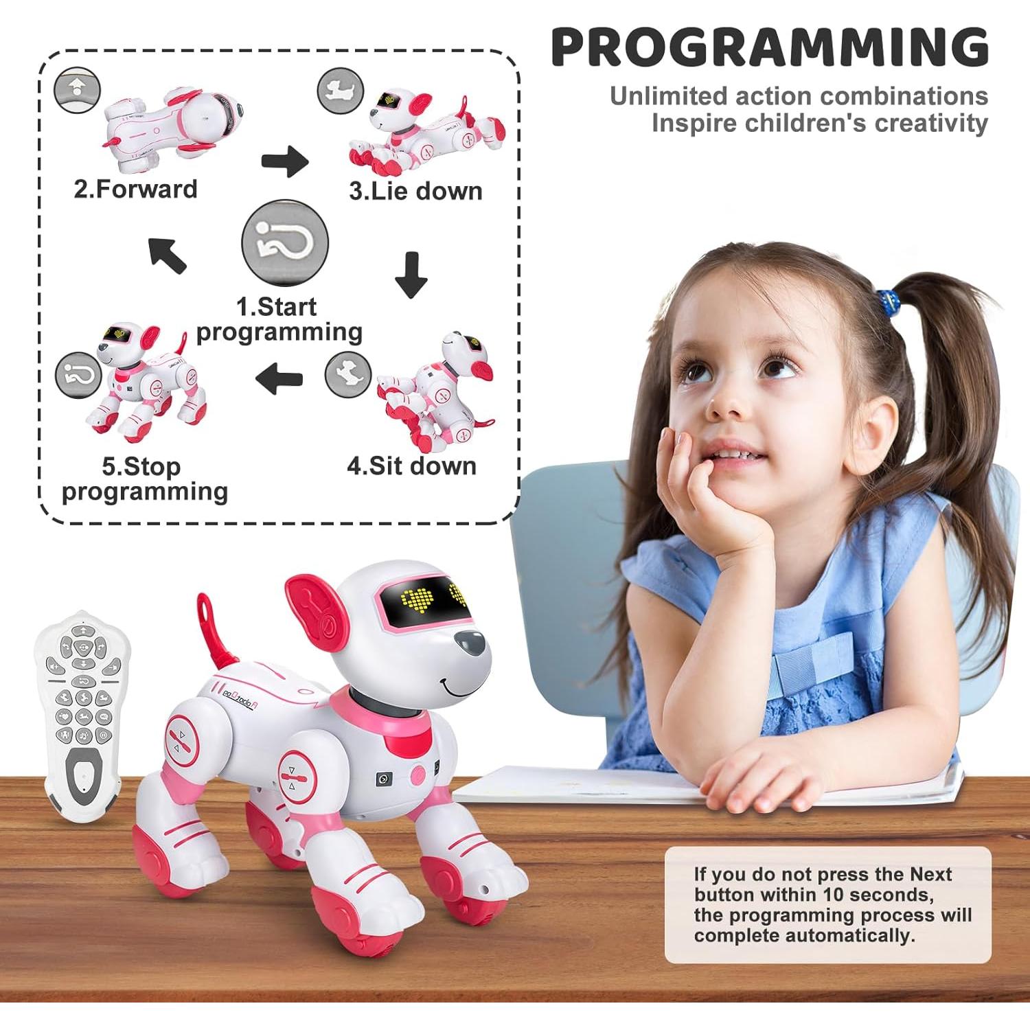 Perro Robot Interactivo Zreswap Programable 10x16 cm