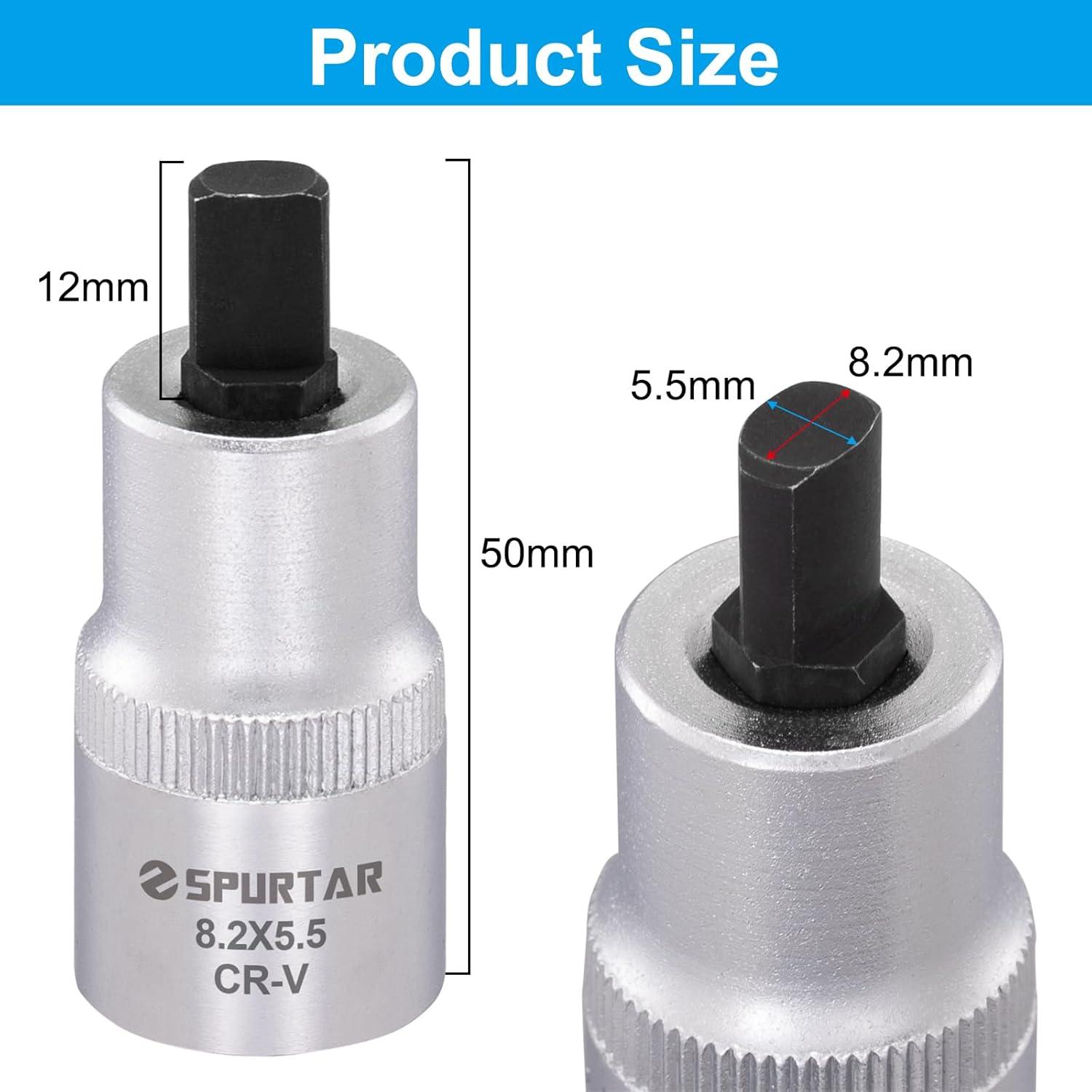 Socket de Esparcidor de Estribo Spurtar 5.5x8.2mm 1/2" Drive
