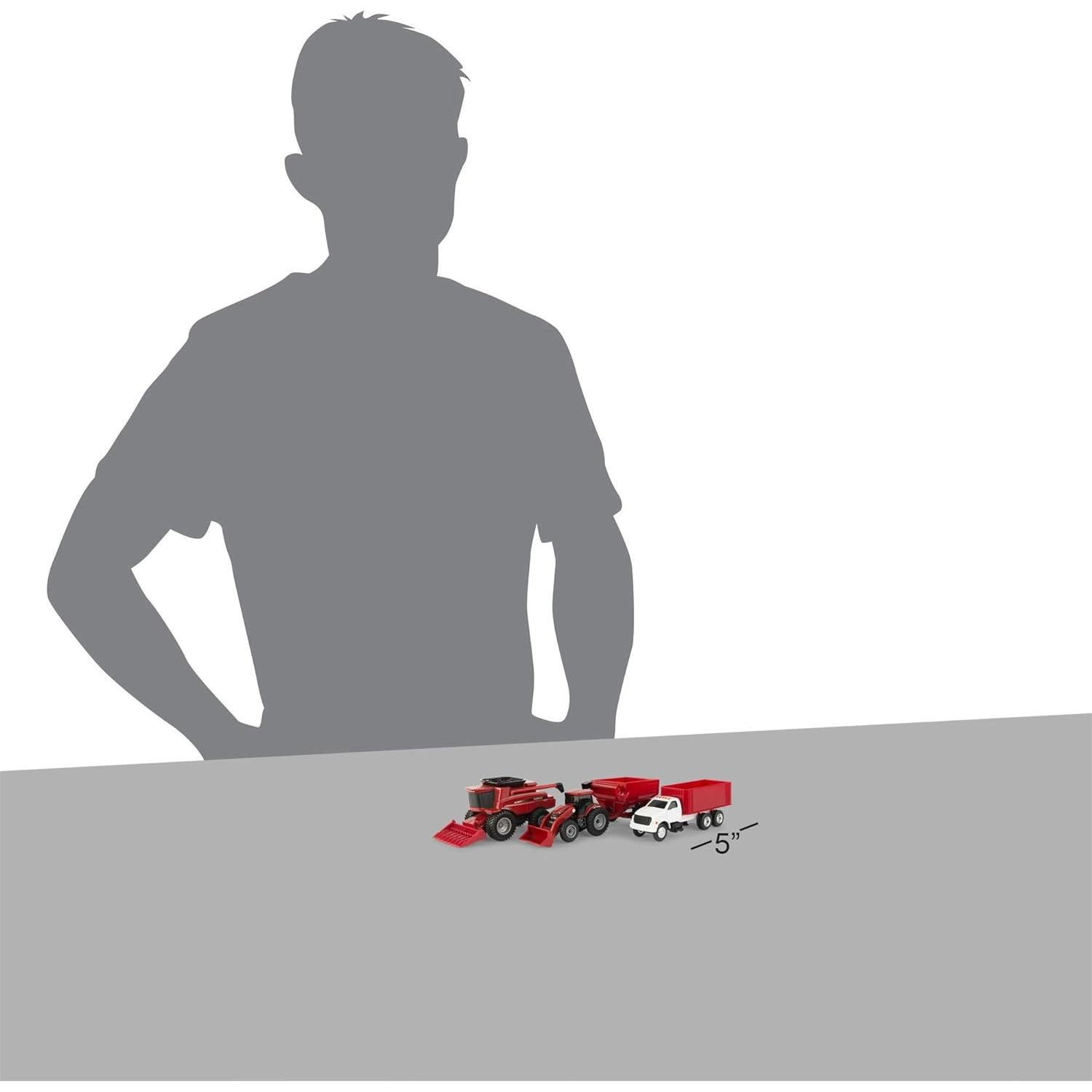 Set de Granja ERTL Caso IH Cosecha 4 Piezas Juguetes