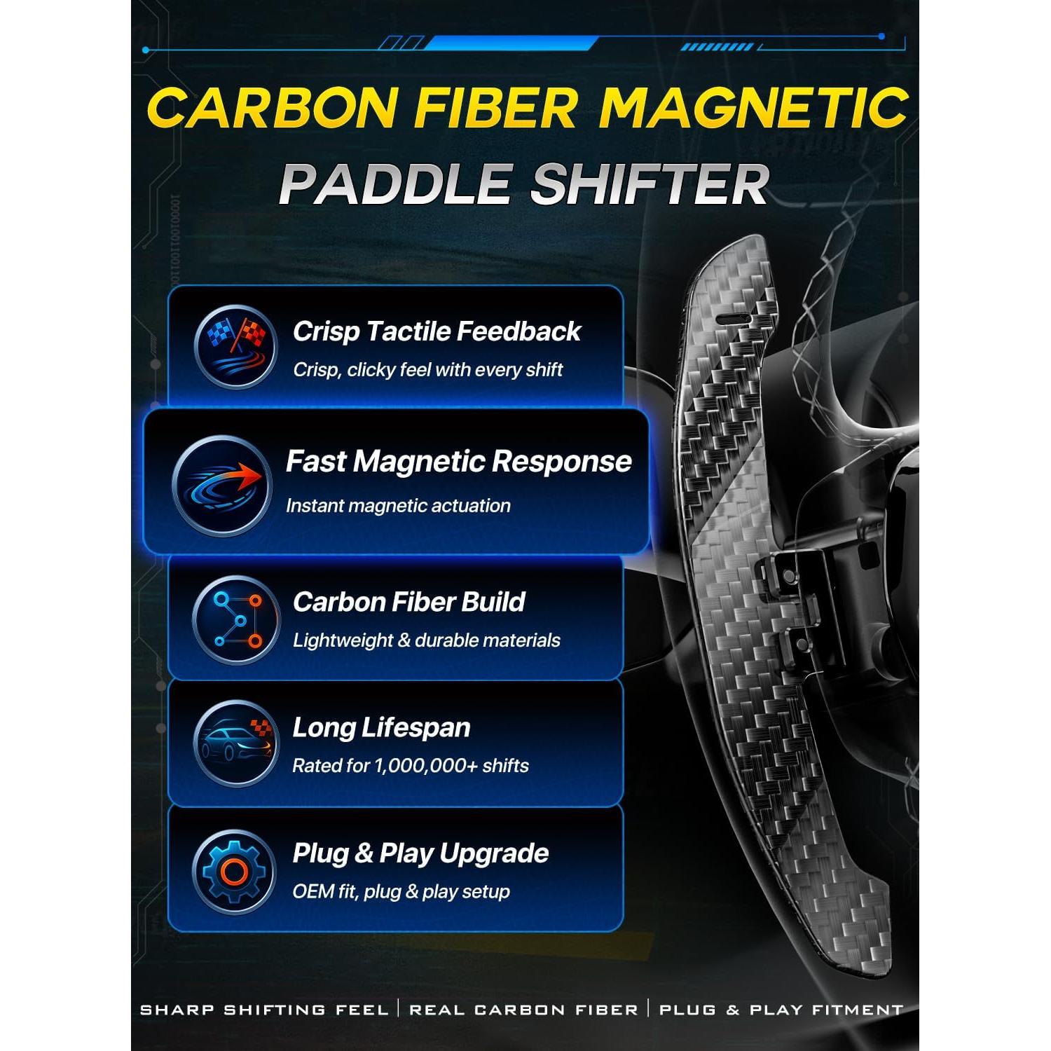 Palanca de Cambio Magnética Audi B8 TDD con Extensiones de Carbono