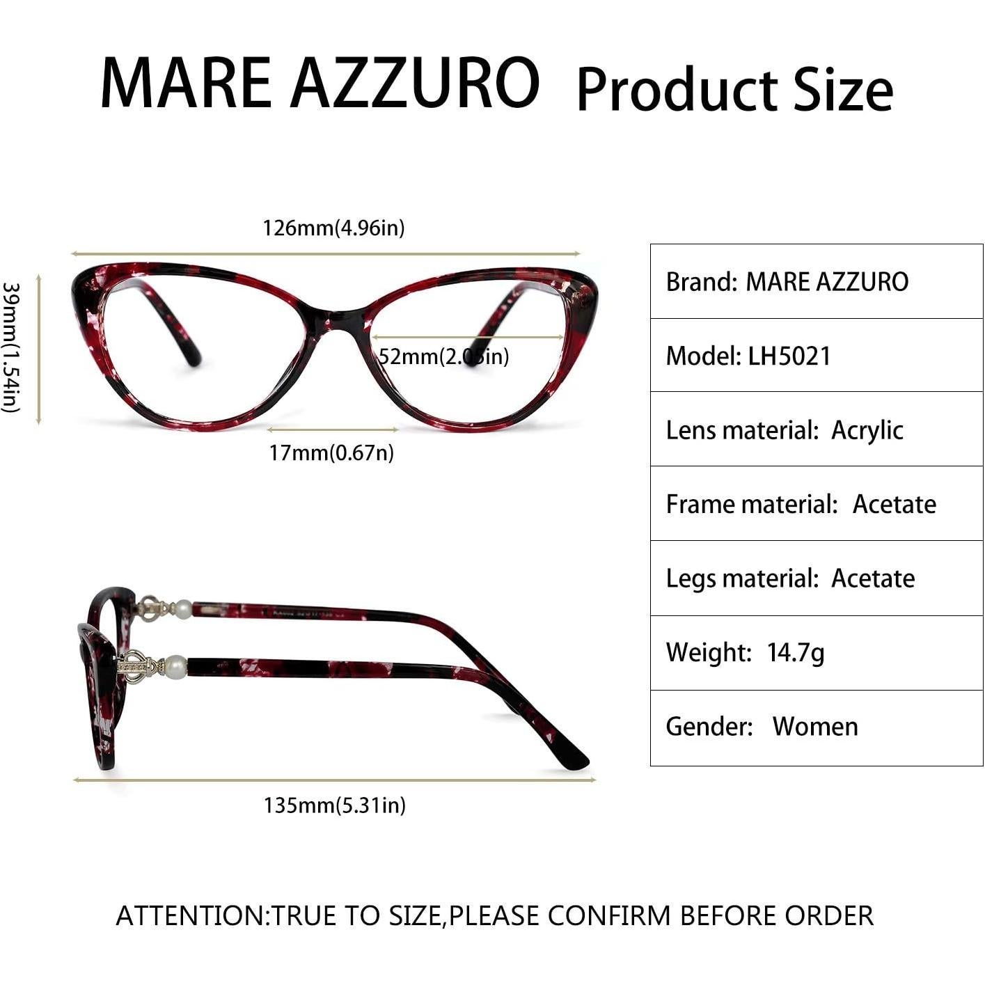 Gafas de Lectura Progresivas MARE AZZURO C-Rojo 2.5x