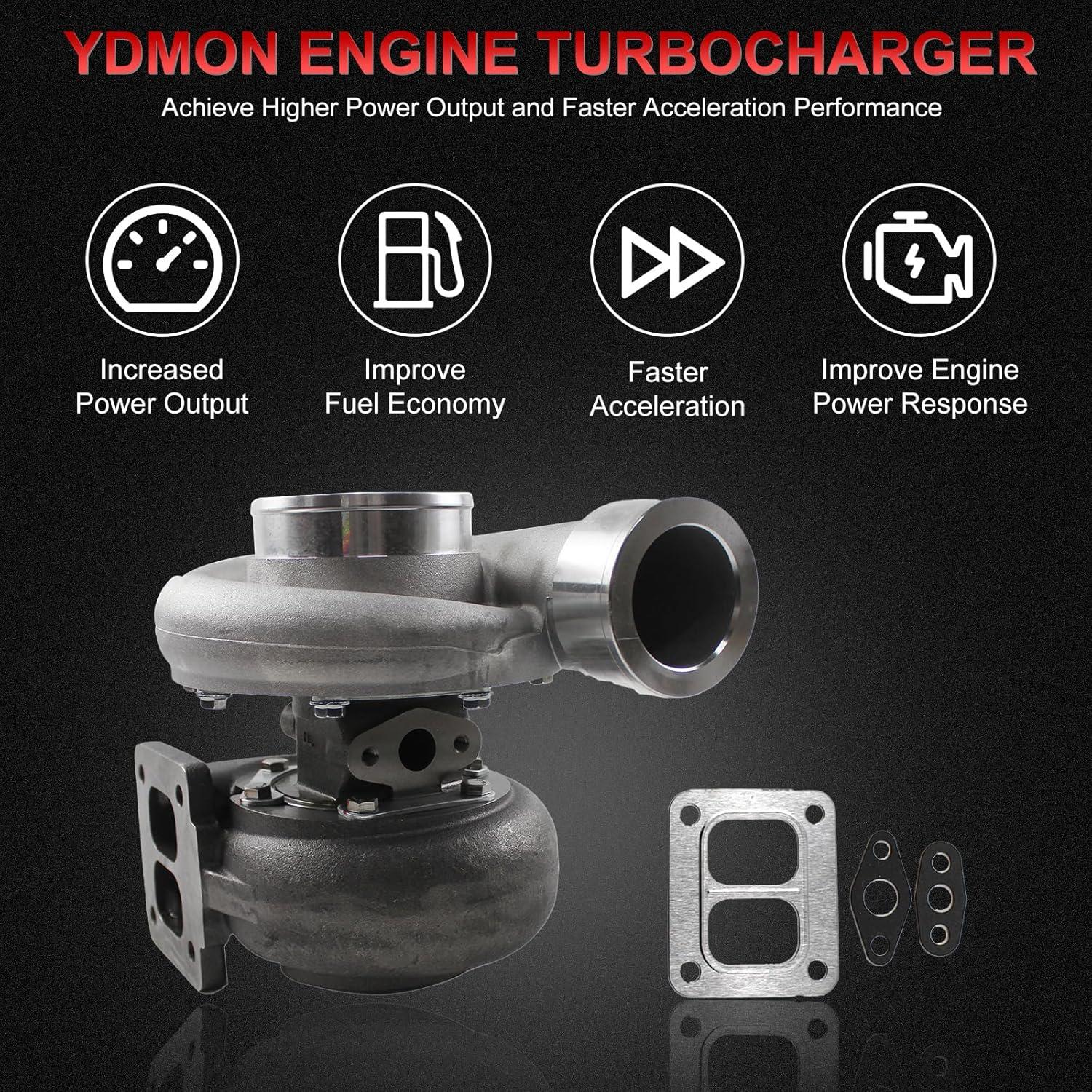Turbocompresor YDMON GT45 T4 600HP para motores 4.0L-6.0L