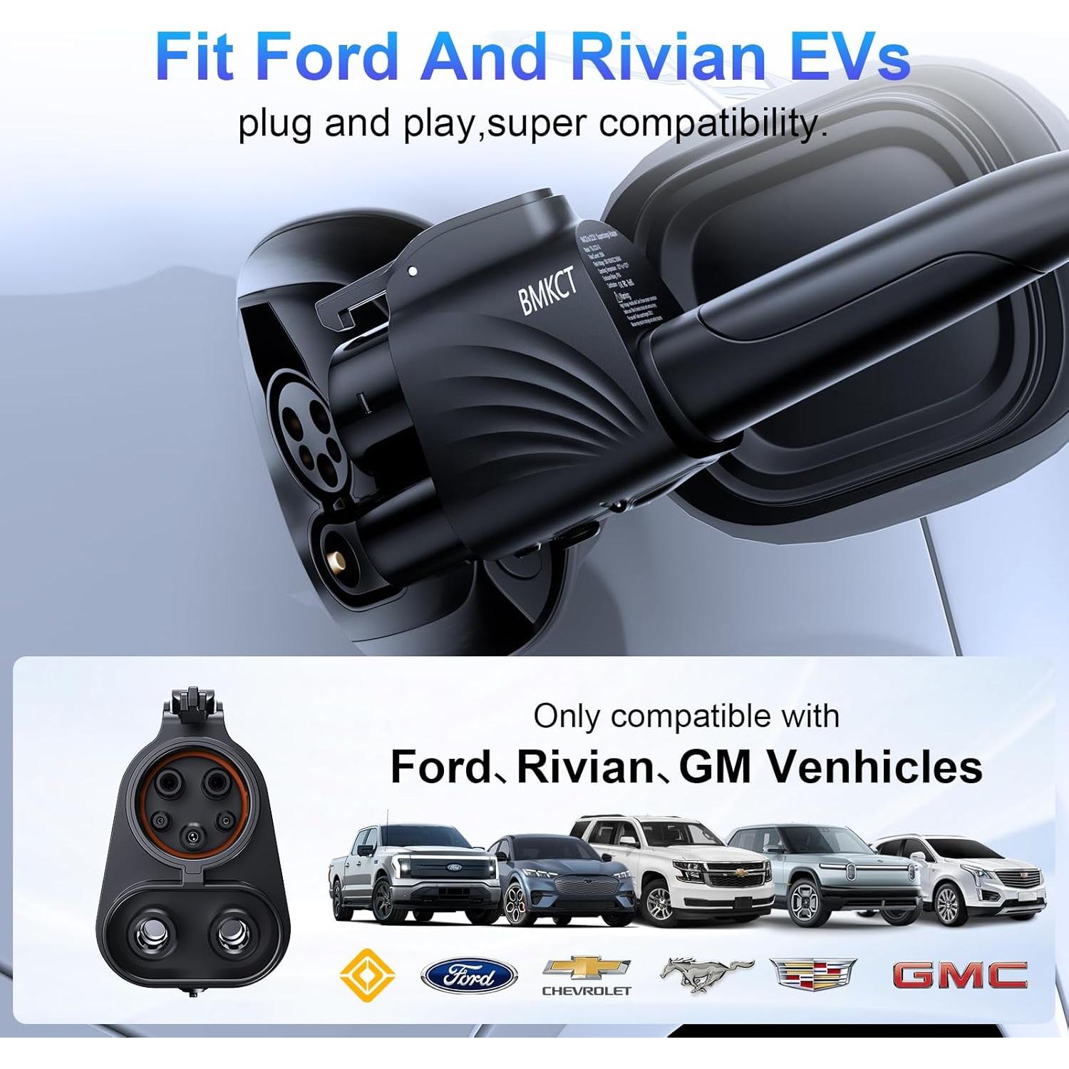 Adaptador NACS a CCS1 BMKCT 250kW para Supercargadores Tesla