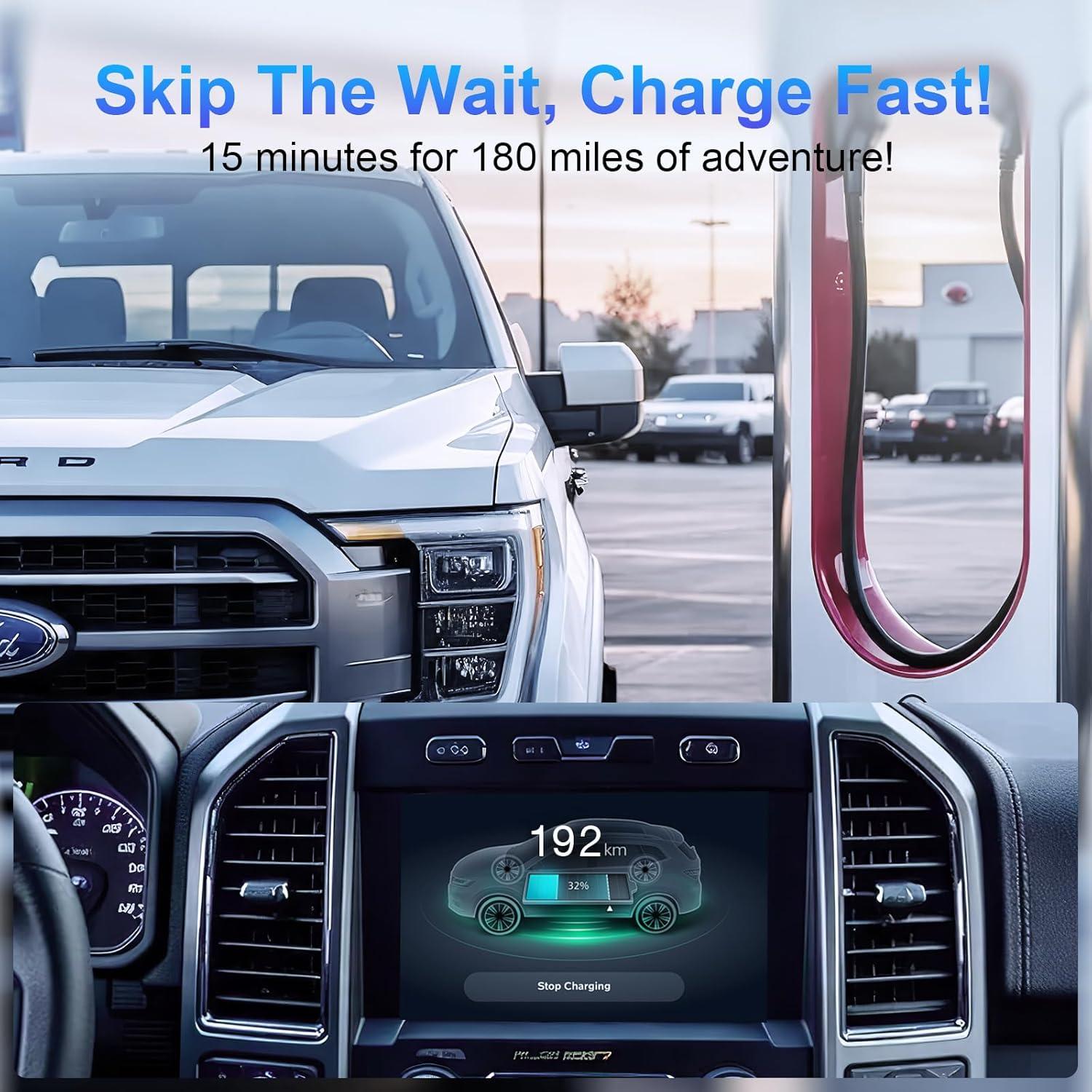 Adaptador NACS a CCS1 BMKCT 250kW para Supercargadores Tesla