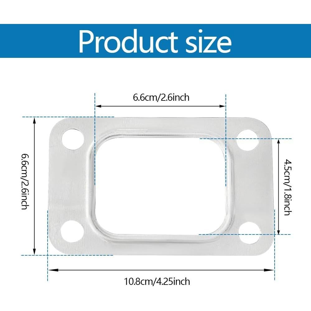 Junta de Turbo T3 Lyxheth Acero Inoxidable 4 Agujeros