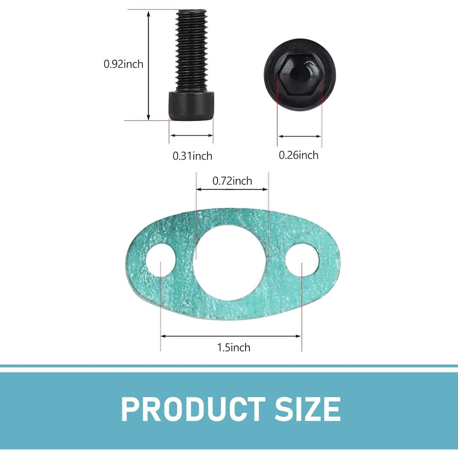 Adaptador de Desagüe de Aceite Turbo Dogary GT35 con Junta y Tornillos