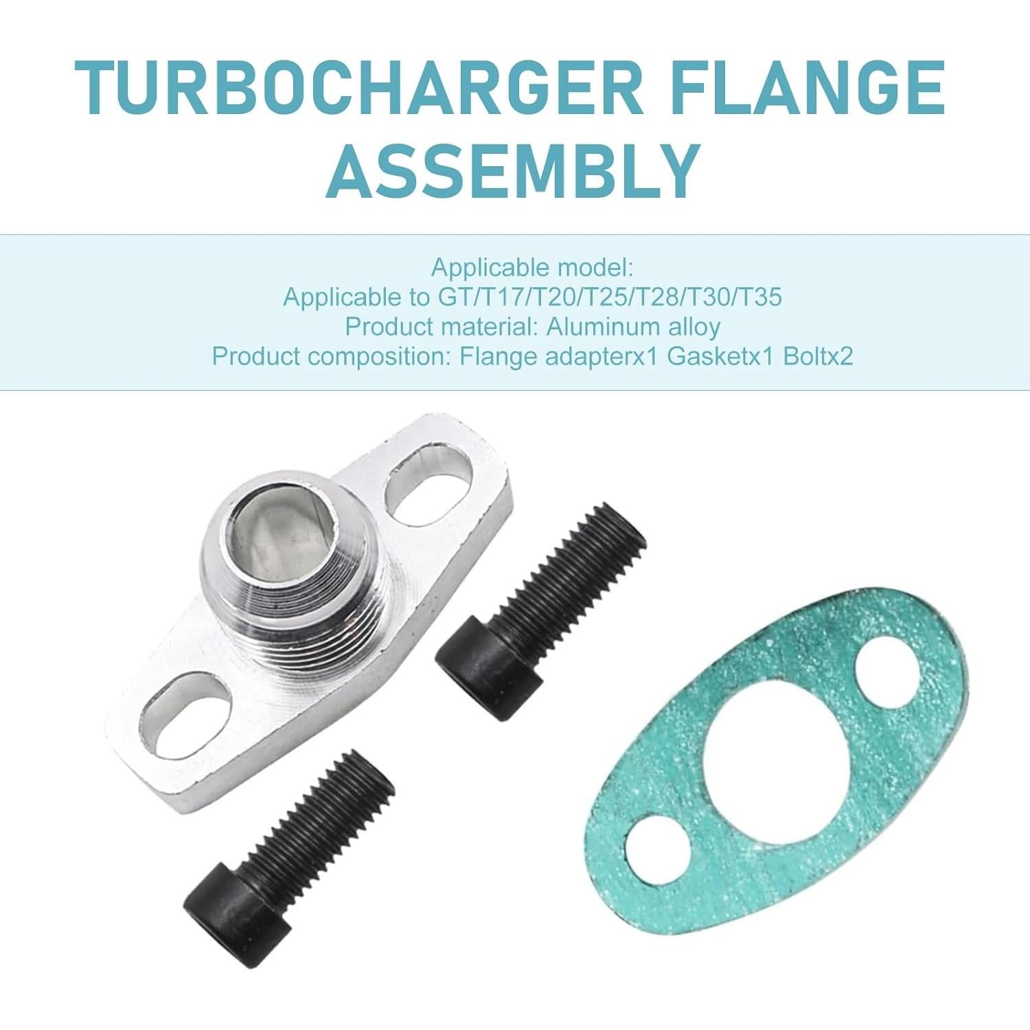 Adaptador de Desagüe de Aceite Turbo Dogary GT35 con Junta y Tornillos