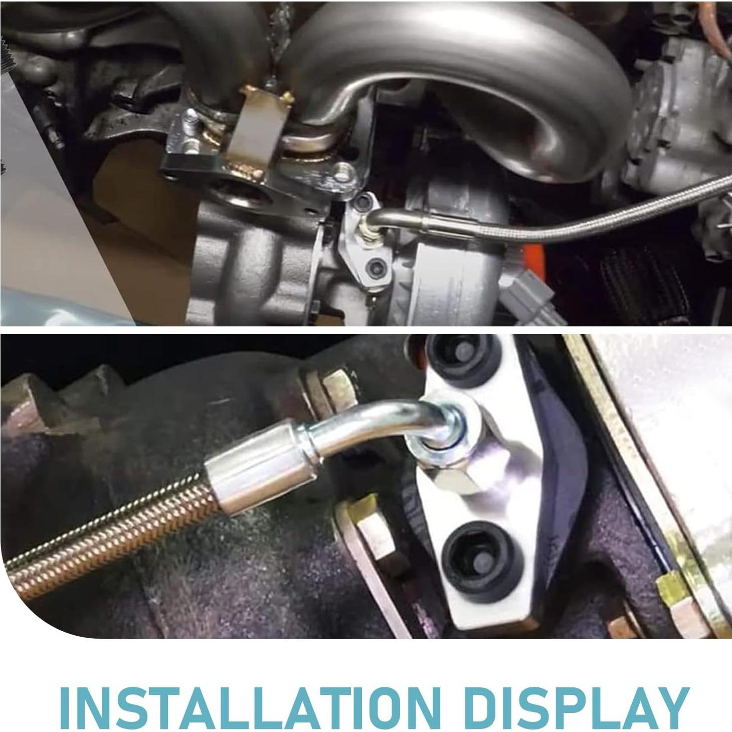 Adaptador de Desagüe de Aceite Turbo Dogary GT35 con Junta y Tornillos