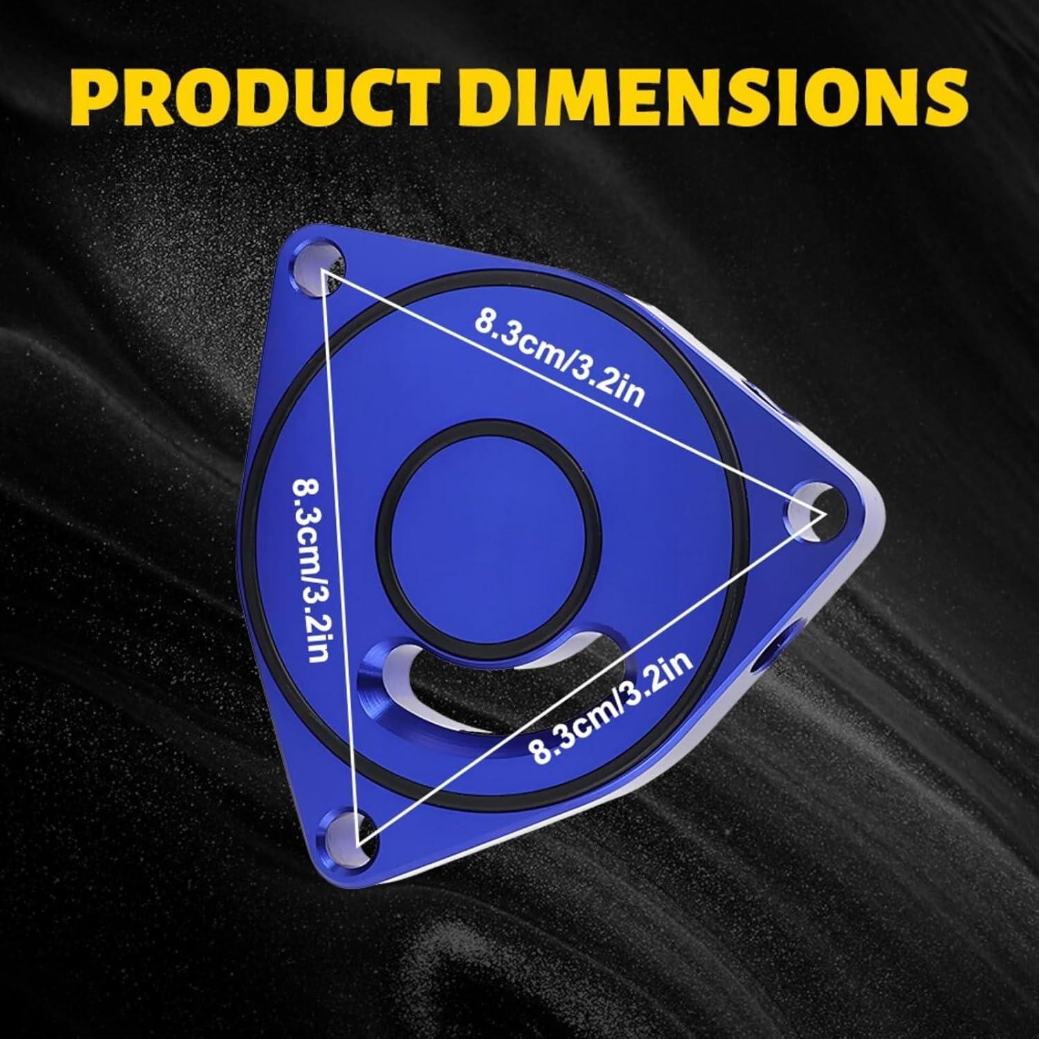 Placa Espaciadora BOV Turbo RselectMet Honda Civic 1.5T Azul