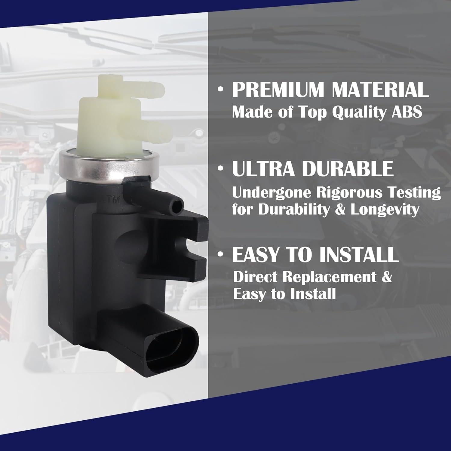 Válvula Convertidora Solenoide Turbo HiSport 1K0906627A - Audi A3, VW Golf, Jetta 2004-2014