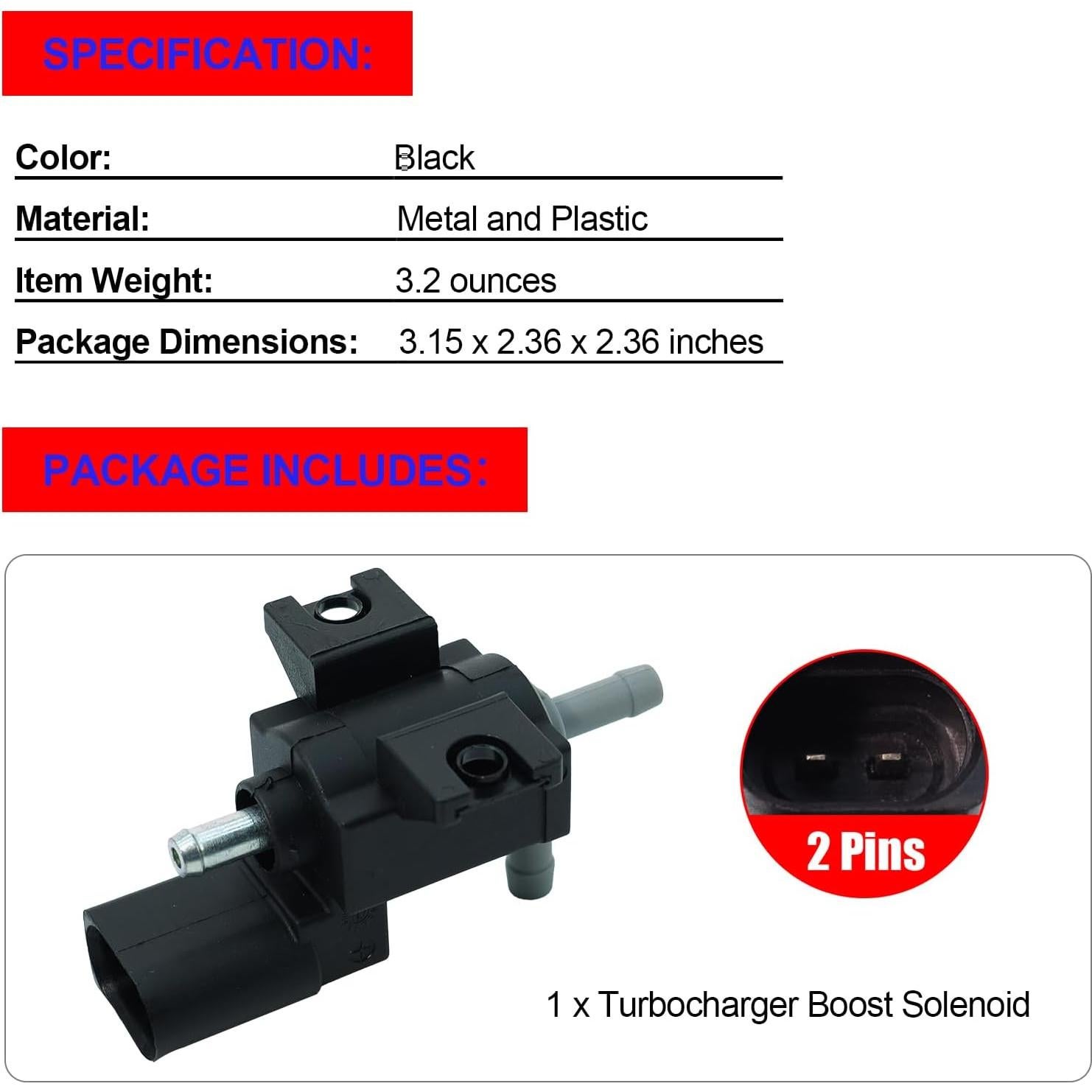 Válvula de Solenoide Turbo SMMS 06F906283D para Audi y VW