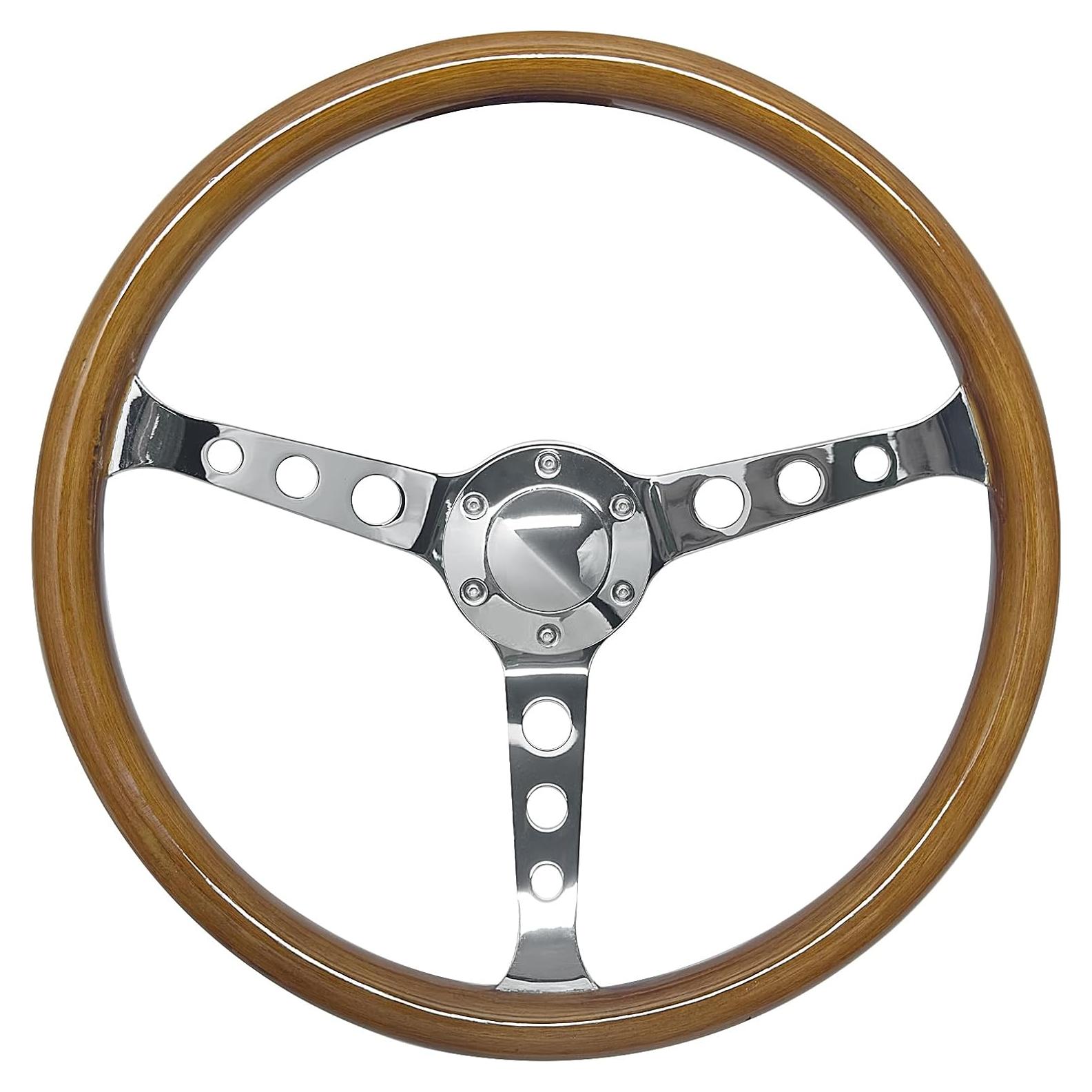 Volante de Madera Hiracing Wood-380 38 cm Ajuste Universal