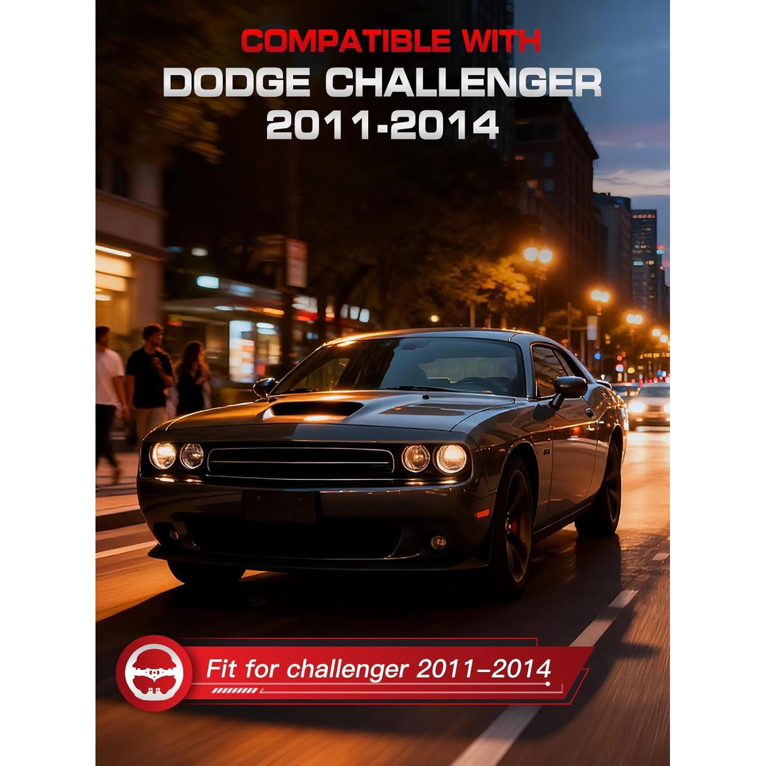 Volante de Fibra de Carbono 3K TESFEEL para Dodge 2011-2014