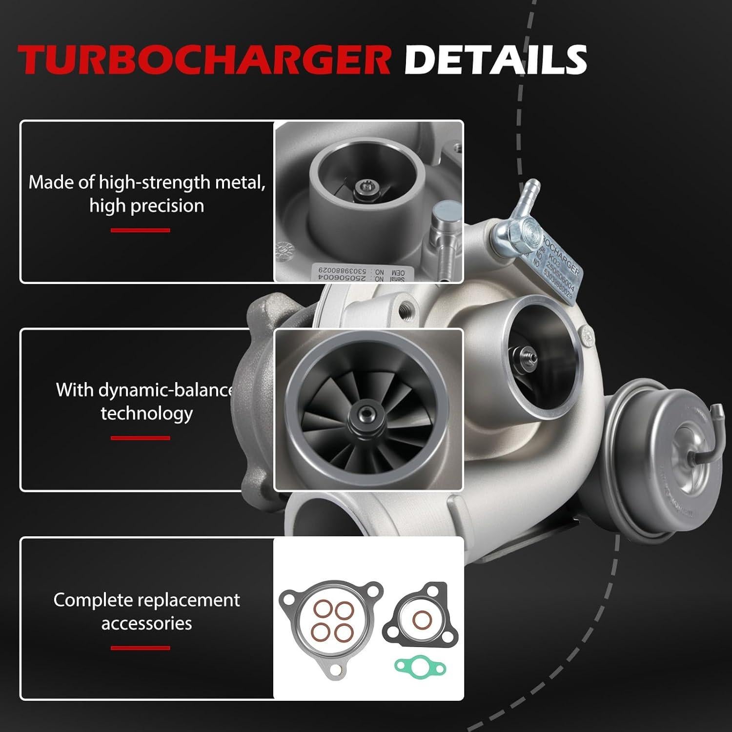 Turbo Compresor Autodevil K03 para A4 y Passat 1.8L